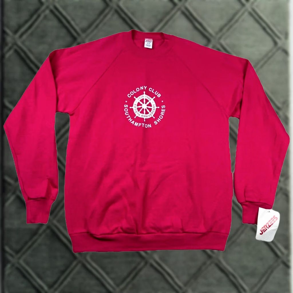Jerzees Vintage Jerzees Sweatshirt Womens XL Colony Club Southampton Shores 1980s Pink Activewear Size XL / US 12-14 / IT 48-50 - 1 Thumbnail