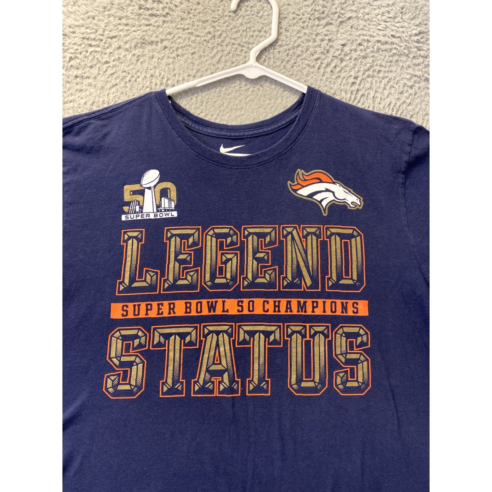 Nike Nike Shirt Adult Large NAVY Denver Broncos Legend Status 107-25 Mens Size US L / EU 52-54 / 3 - 2 Thumbnail
