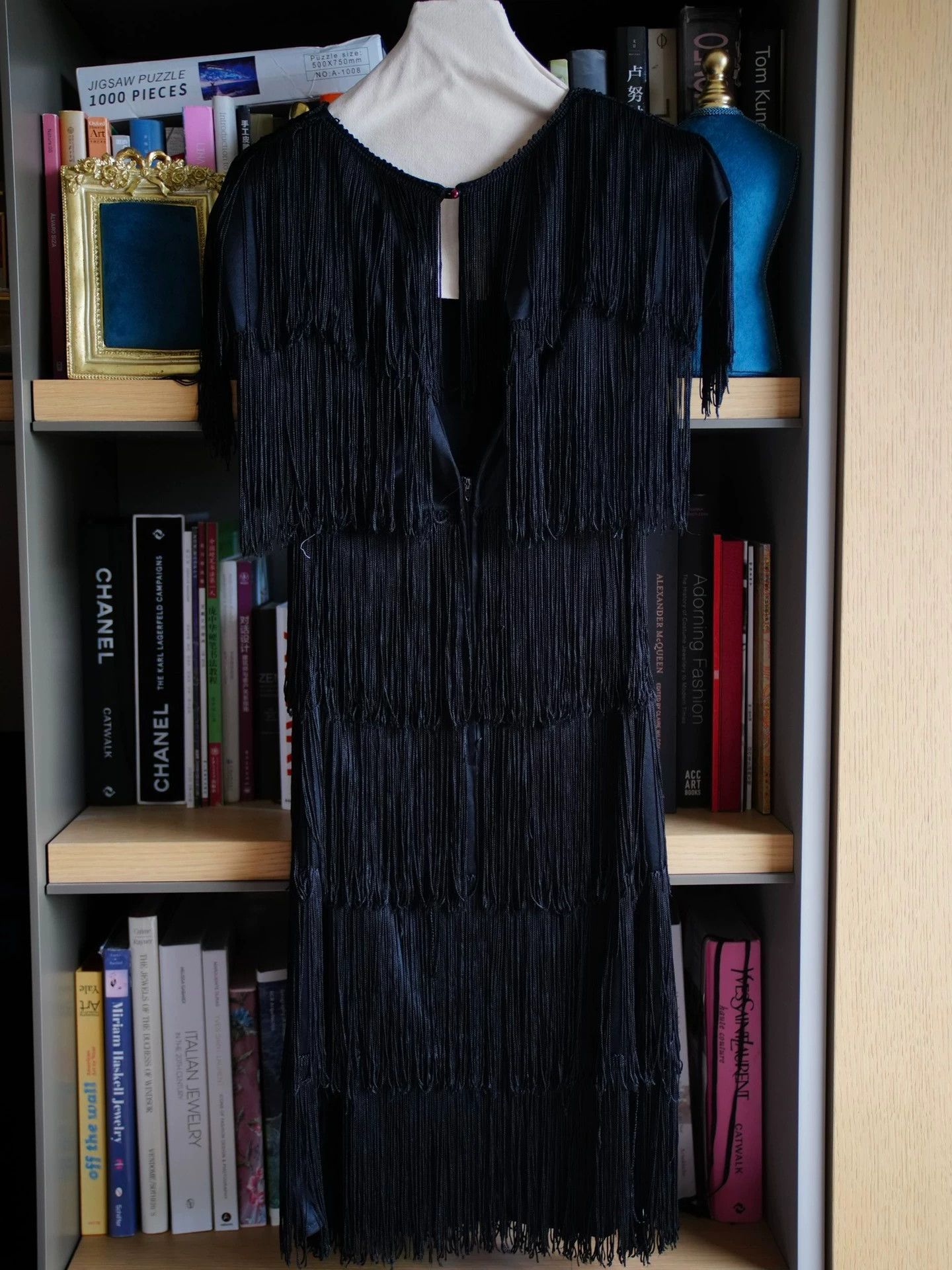 Vintage Vintage USA Black Flapper Tassel Dress S/M Size S / US 4 / IT 40 - 6 Thumbnail