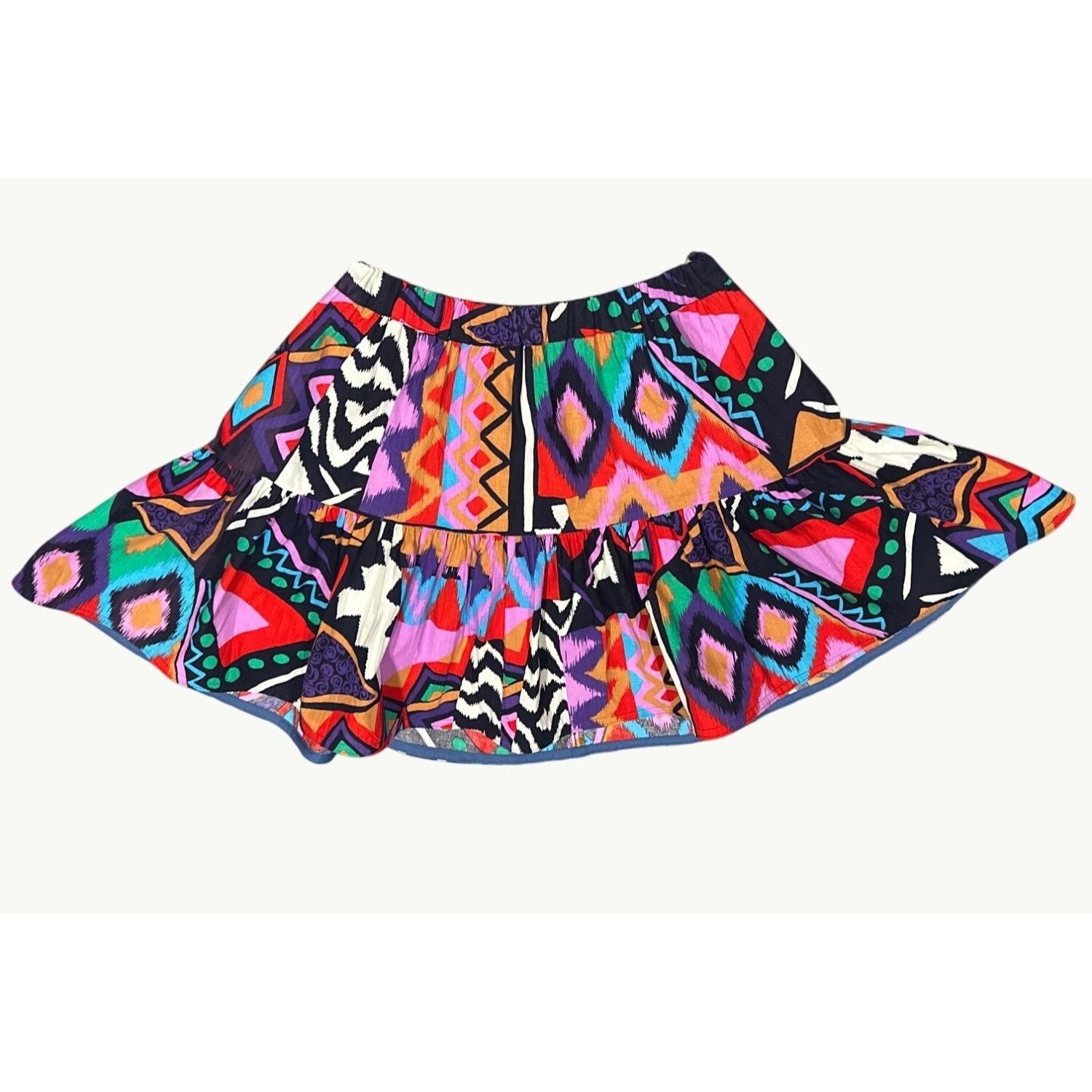 Other CCC Vintage JoJo For Your Bobo Cotton Skirt Bold Geometric A Size 32" / US 10 / IT 46 - 1 Thumbnail