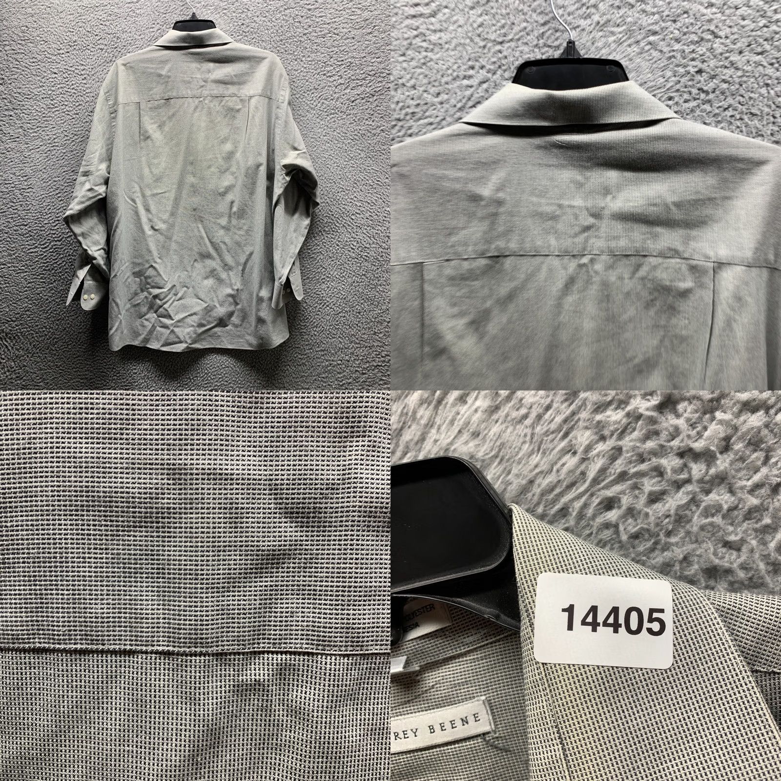 Geoffrey Beene Geoffrey Beene Shirt Mens 16.5 Large Gray Oxford Cotton Button-Up Vintage 80s 90s Casual Regular Collar Mens Size US XL / EU 56 / 4 - 9 Thumbnail