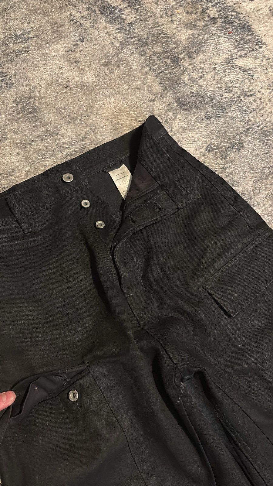 Rick Owens Drkshdw Rick Owens FW23 'Luxor' Japanese Geth Baggy Cargo Jeans Size US 29 - 5 Thumbnail