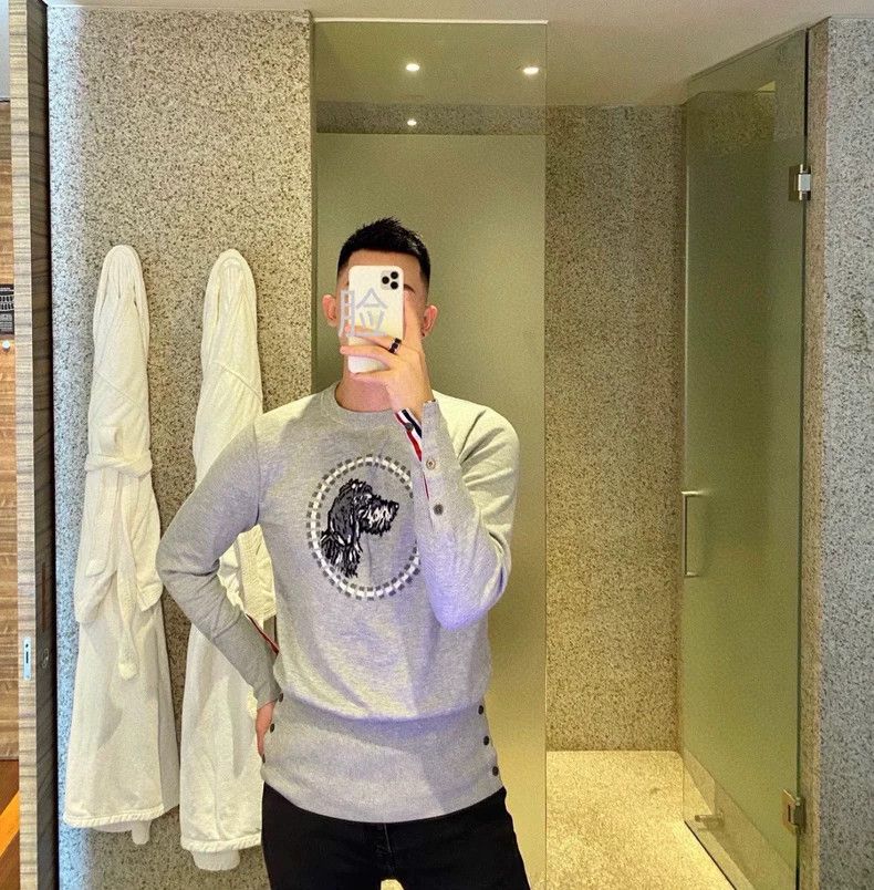 Thom Browne Thom Browne Gray knit long sleeves Size US S / EU 44-46 / 1 - 9 Thumbnail