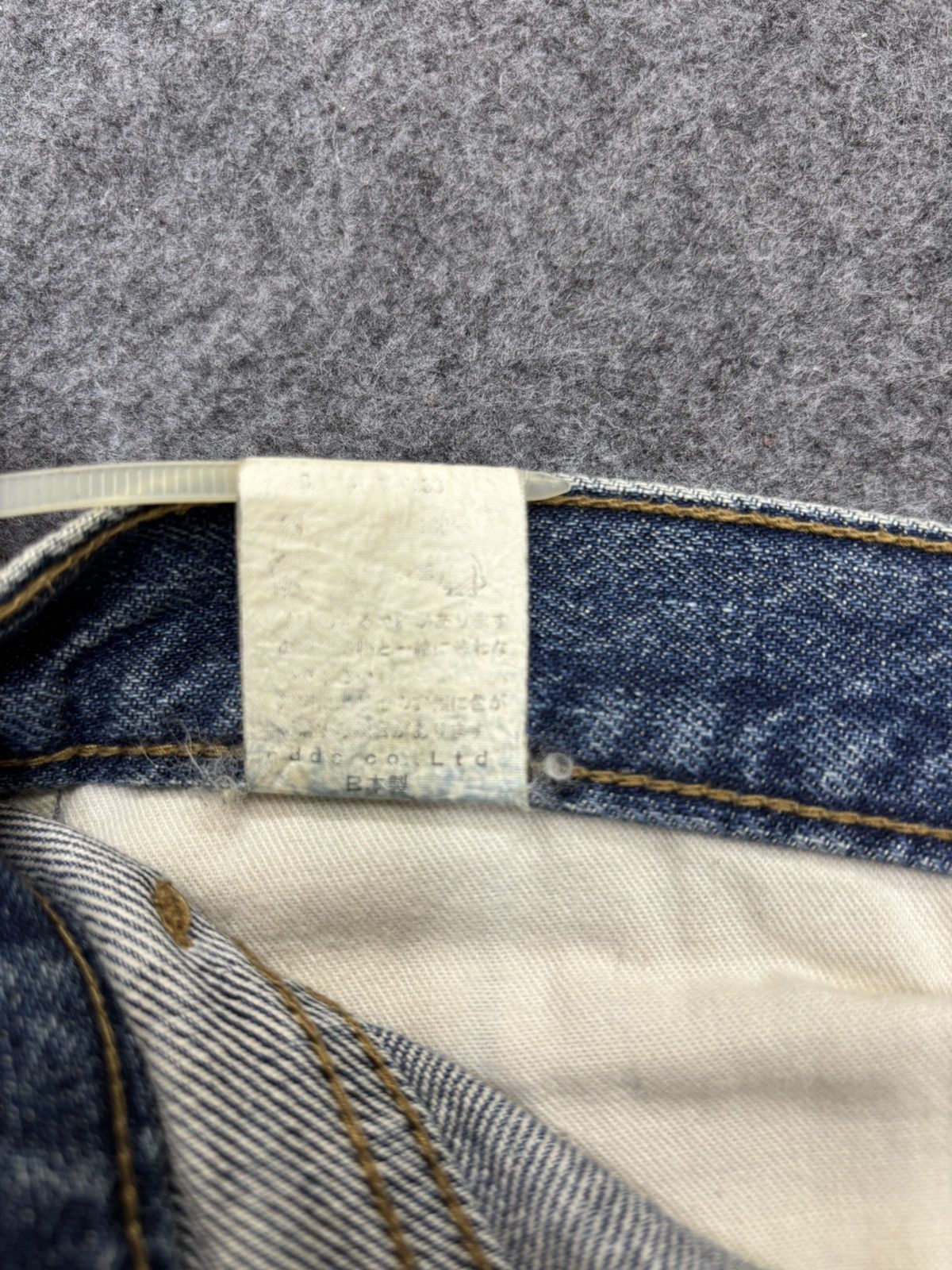 Japanese Brand 💥Vintage LOUNGE LIZARD Japan Crash Distressed Denim F679 Size US 33 - 18 Thumbnail