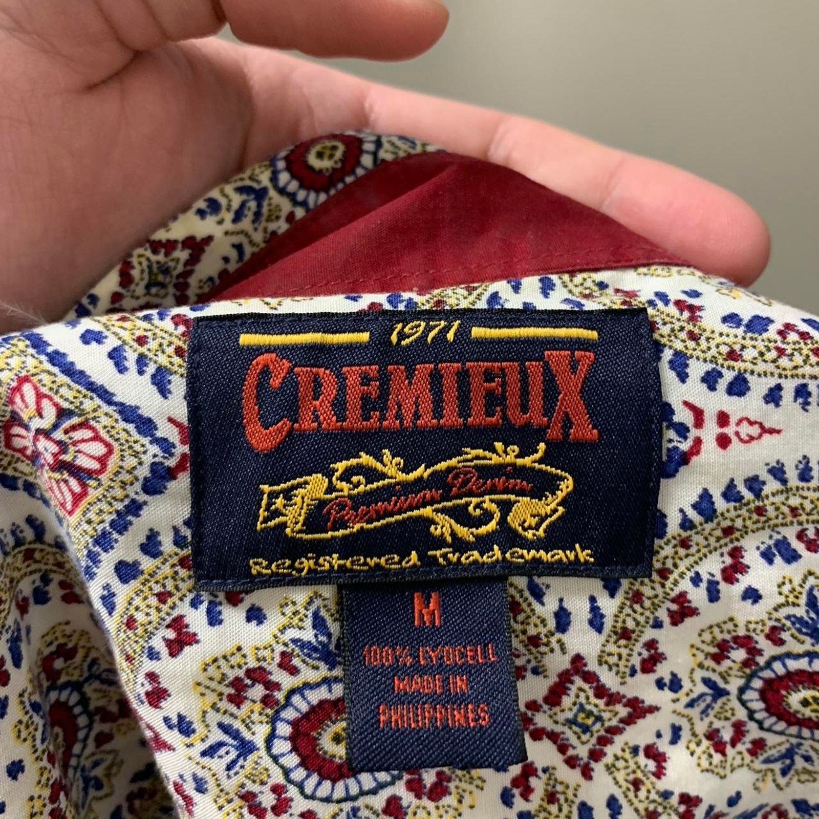 Cremieux × Vintage VTG Cremieux Geometric Print Mens Size M Button Up Shirt Size US M / EU 48-50 / 2 - 7 Thumbnail