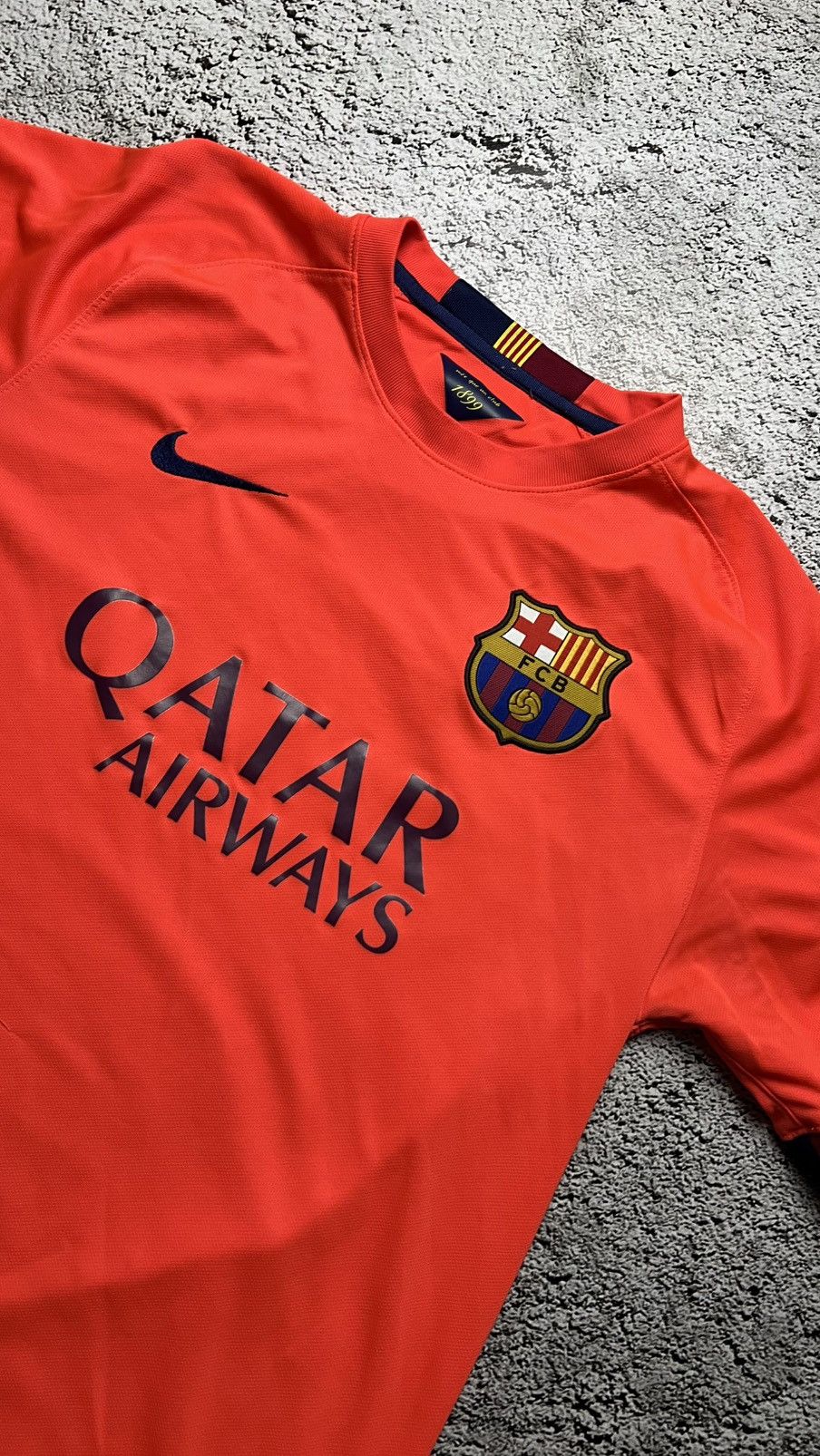 Nike 2014-2015 FCB Barcelona Y2K blokecore nike jersey Qatar Size US L / EU 52-54 / 3 - 2 Thumbnail