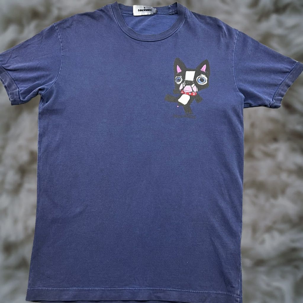 Dsquared2 Dsquared2 Ciro Dog Shirt Mens Medium Blue Short Sleeve Tee French Bulldog Shirt Mans M Blue Dog Tee Shirt Size US M / EU 48-50 / 2 - 1 Thumbnail