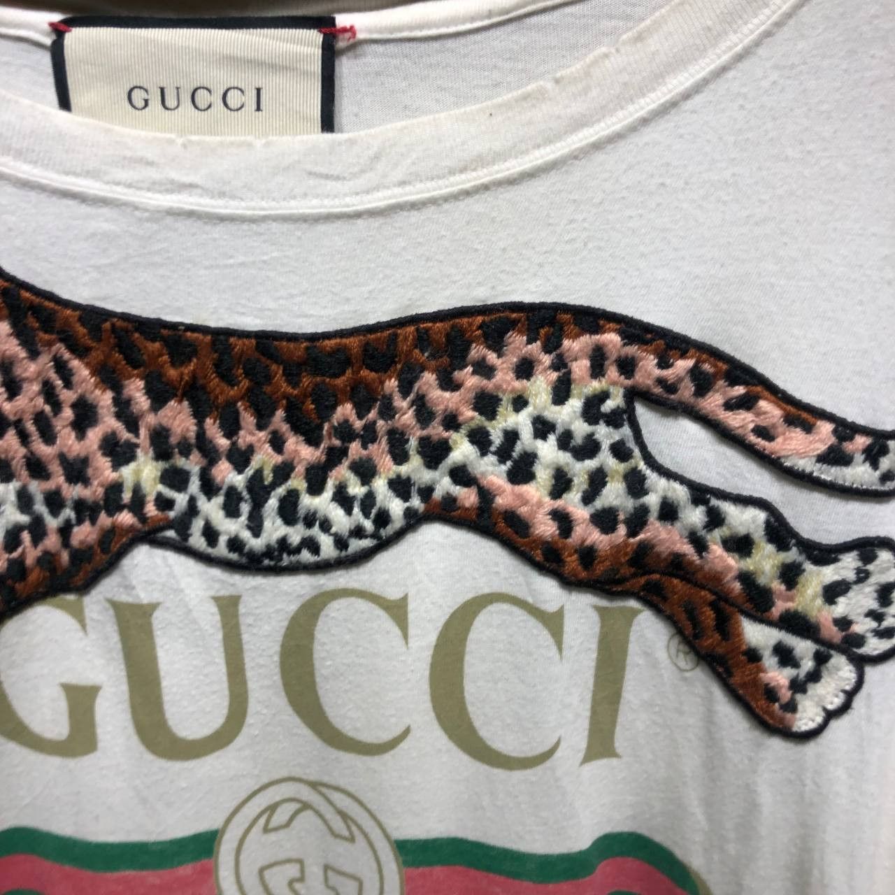 Gucci Gucci Logo Tiger Embroidered Tee Size US L / EU 52-54 / 3 - 4 Thumbnail