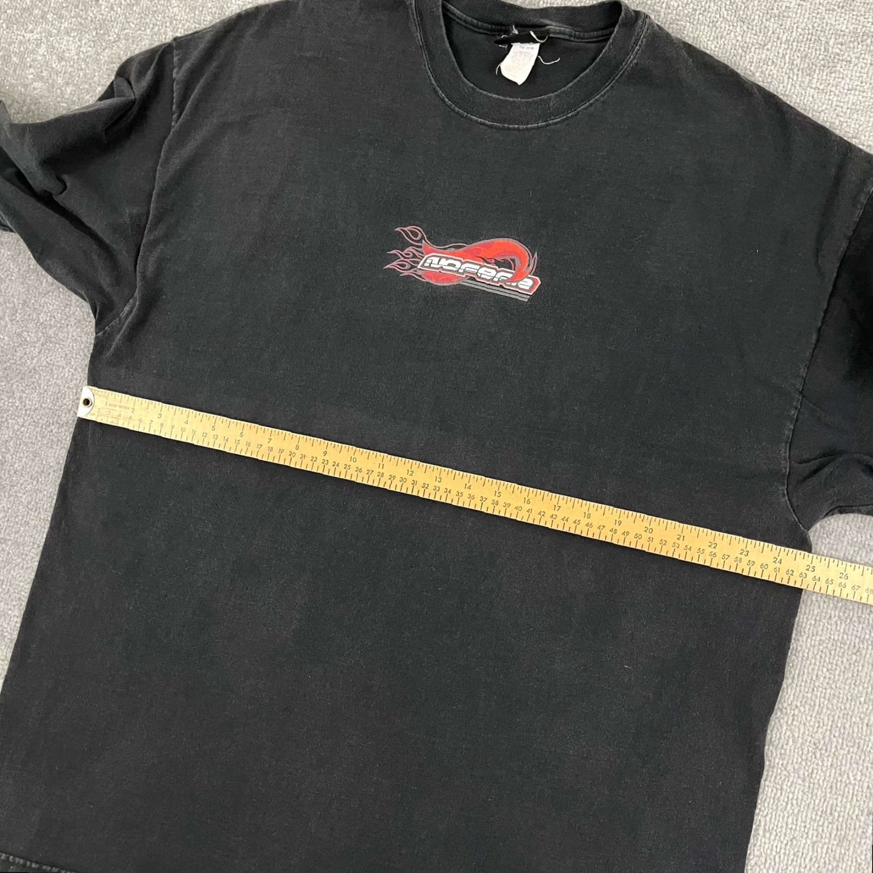 No Fear VTG No Fear Graphic T-Shirt Mens XL Faded Black Skater Grunge Sleeve Flames 90s Size US XL / EU 56 / 4 - 6 Thumbnail