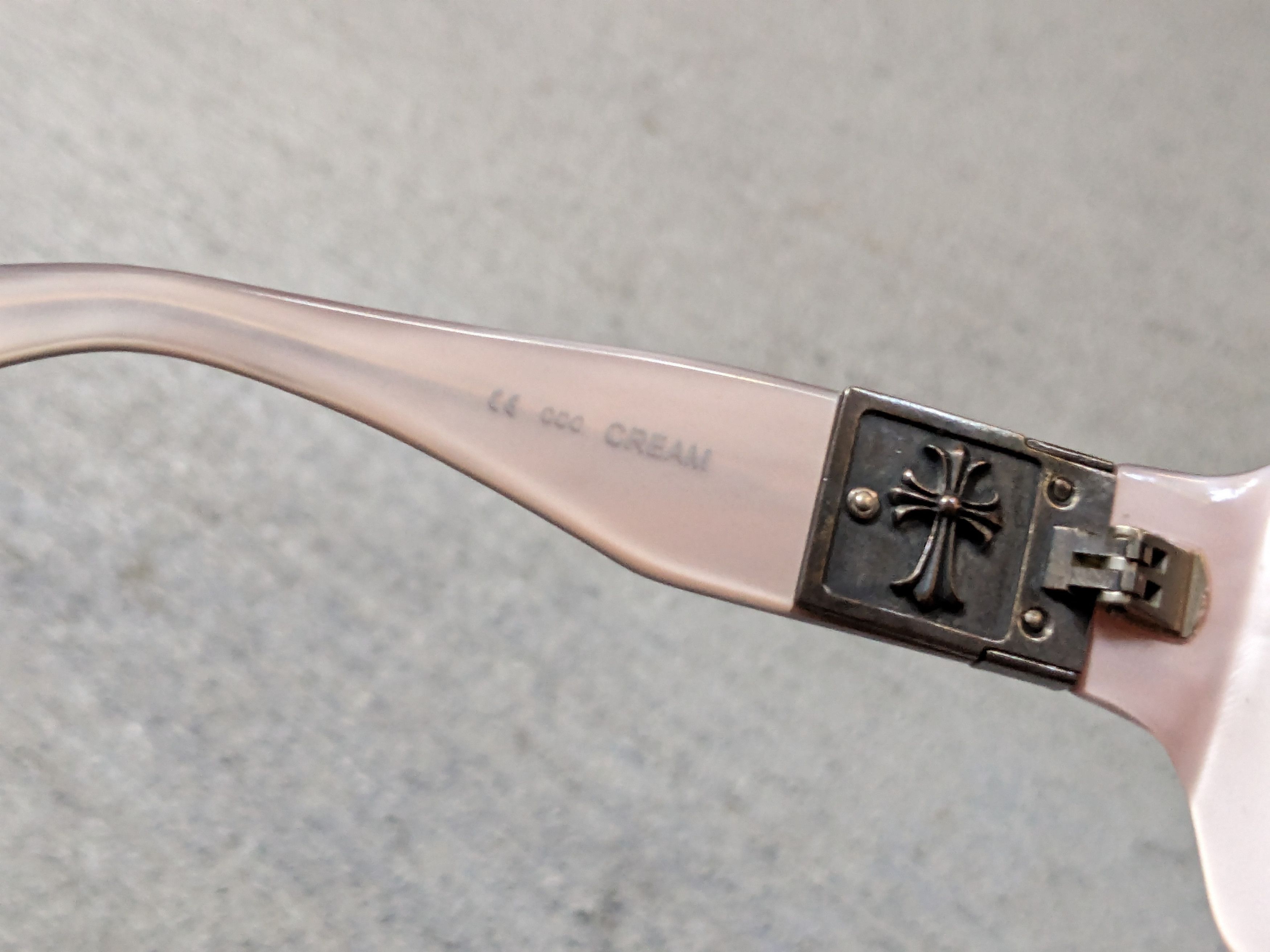 Chrome Hearts Chrome Hearts Sunglasses Cream Brown Pink Cross Sterling Size ONE SIZE - 14 Thumbnail