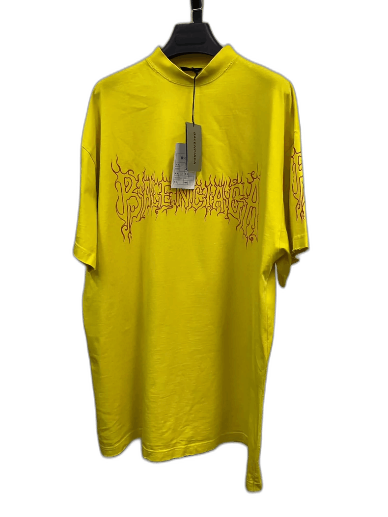 Balenciaga Balenciaga Darkwave T-Shirt Oversized Yellow Size US L / EU 52-54 / 3 - 1 Thumbnail
