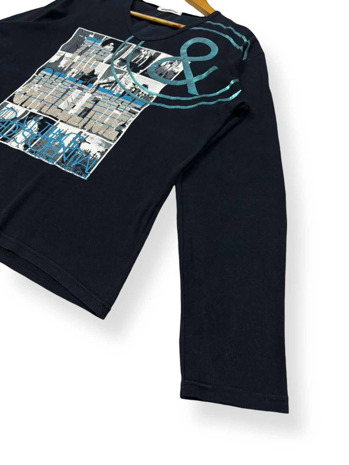 semanticdesign Semantic Design Graphic Printed V-neck Long Sleeve T-shirt Size US M / EU 48-50 / 2 - 10 Thumbnail