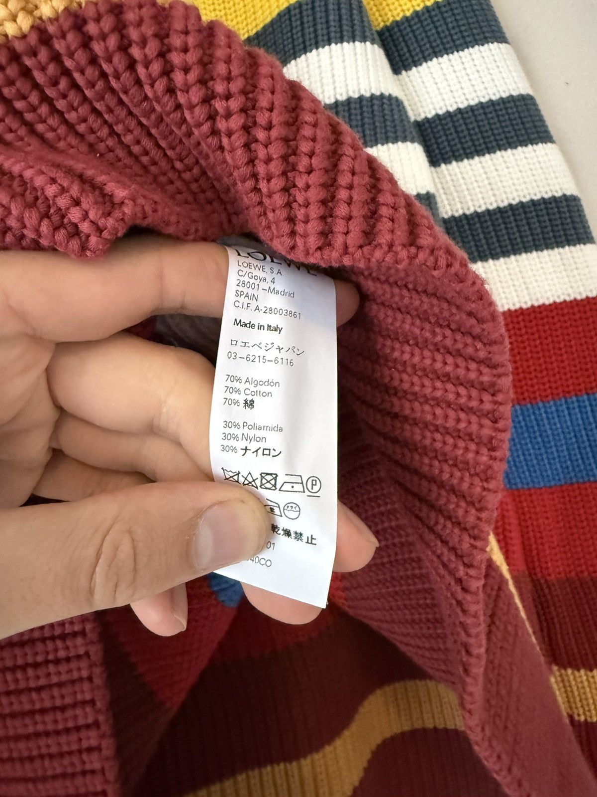 Loewe Multicolor Striped Chunky Knit Sweater Size US L / EU 52-54 / 3 - 10 Thumbnail
