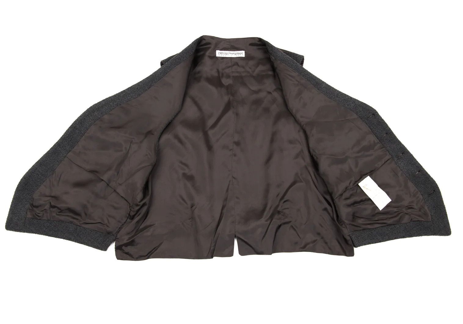 Emporio Armani Wool Blend Pile Gilet in Gray and Dark Brown Size US S / EU 44-46 / 1 - 9 Thumbnail