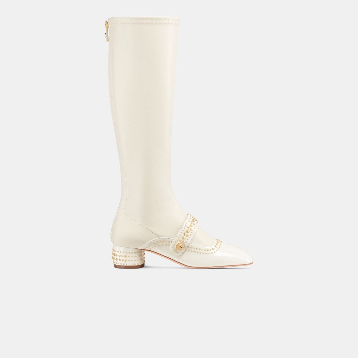 Dior o1w1db10326 Belle D-Heeled Boot in White Size US 8 / IT 38 - 1 Thumbnail