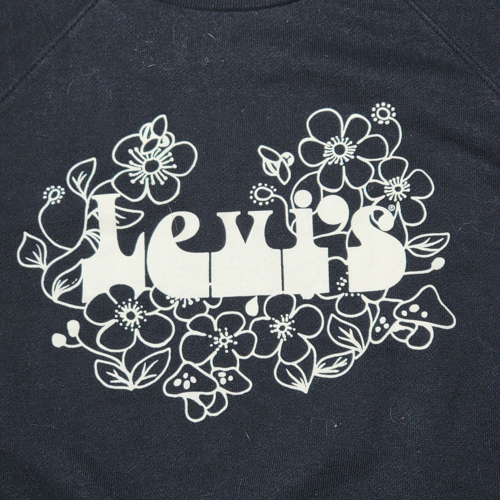 Levi's Levis LS Black Crop Sweatshirt - Size Medium Size M / US 6-8 / IT 42-44 - 2 Thumbnail