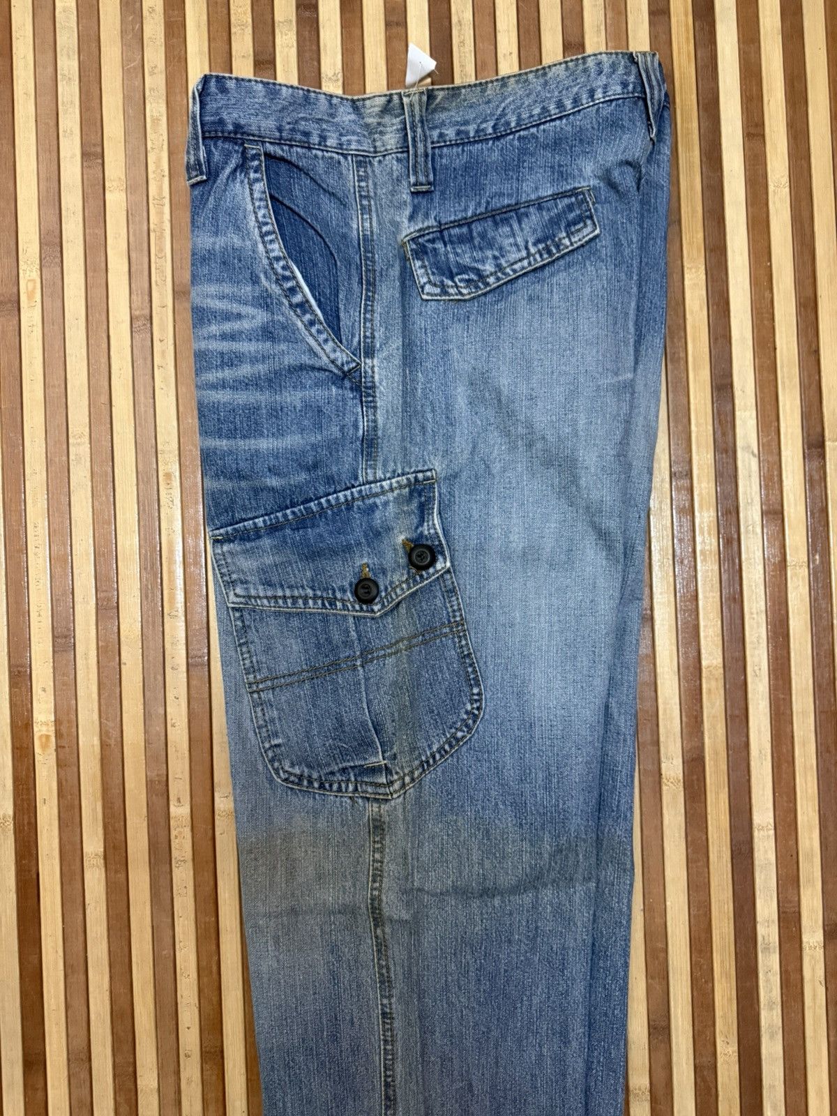 Hanes Baggy Hanes Denim Cargo Pants Multipocket / Streetwear Size US 30 / EU 46 - 13 Thumbnail