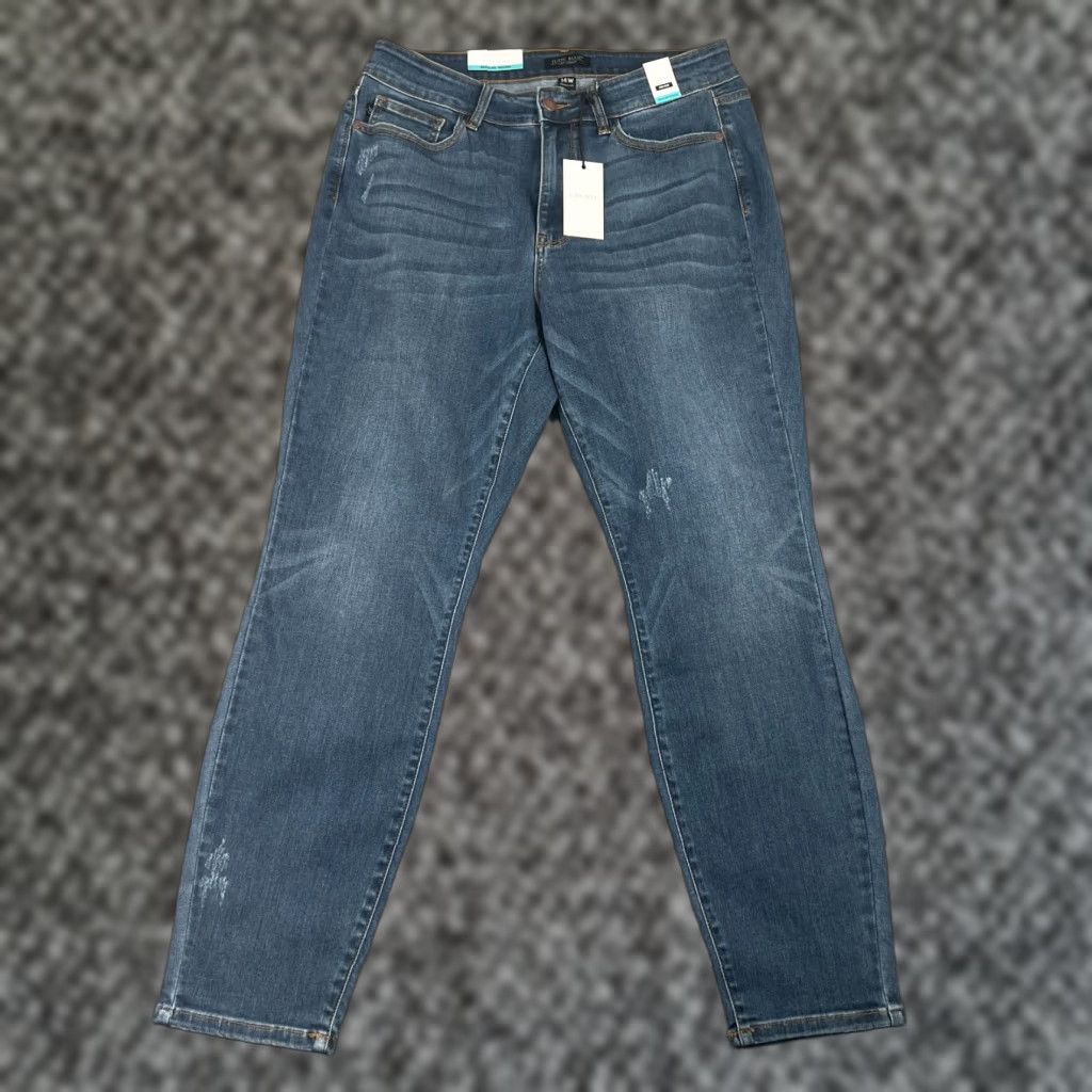 Vintage Judy Blue Jeans Womens 14W Plus Skinny Fit Dark Wash Denim Stretch Mid Rise Casual Fall Spring Summer Winter Size 36" / US 14 / IT 50 - 1 Thumbnail