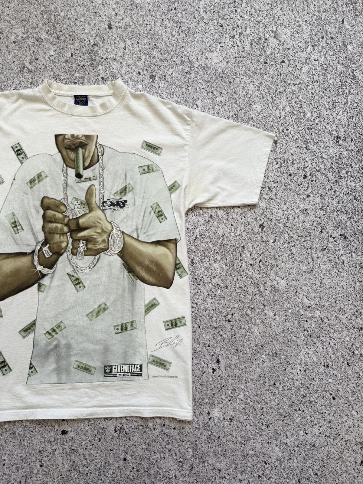 Affliction × Rap Tees × Vintage Vintage 2007 Give Me Face 2Pac Hip Hop Rap T-Shirt Size US XL / EU 56 / 4 - 4 Thumbnail