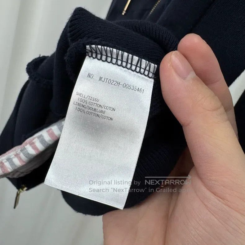 Thom Browne Thom Browne Navy Blue Knit Zip-Up Jacket Size US M / EU 48-50 / 2 - 7 Thumbnail