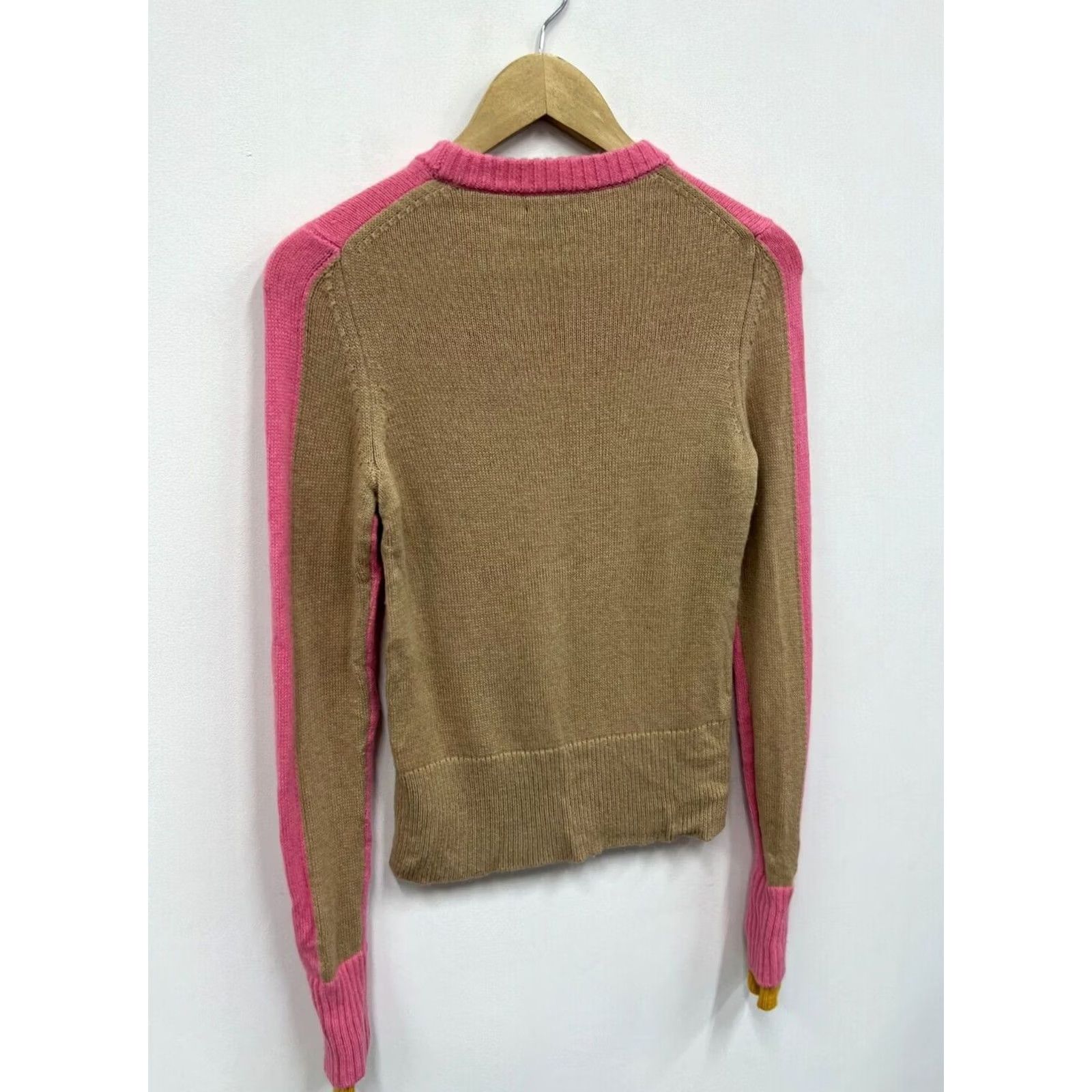ME+EM Me+Em Wool Cashmere Color Block Sweater Jumper XS Women Crew Neck Long Sleeve Multicolor Pullover Shirt Knitted Knit Fashion Decade -Mens? Size XS / US 0-2 / IT 36-38 - 2 Thumbnail