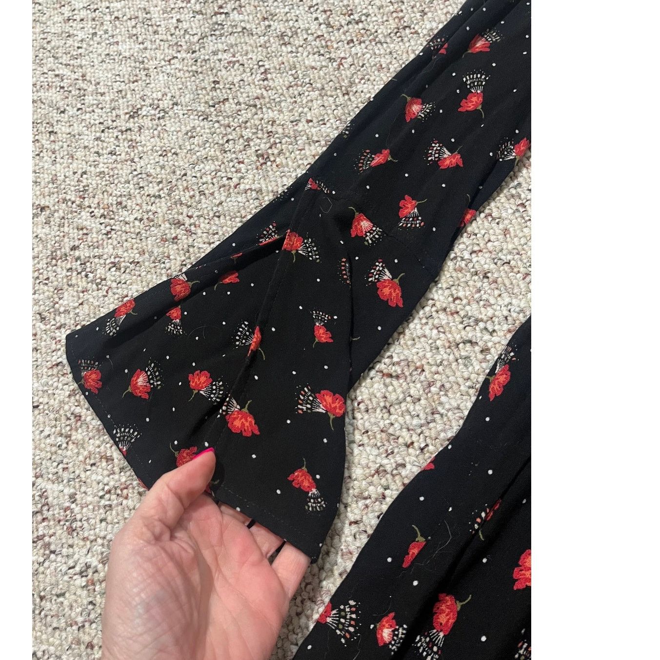 Free People Free People Red Black Floral Tegan Mini Dress Y2K Size 2 Size XS / US 0-2 / IT 36-38 - 7 Thumbnail