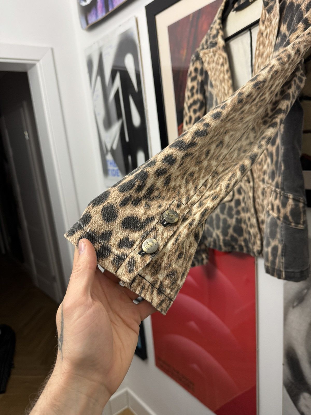 Just Cavalli Just Cavalli Vintage Y2K Blazer Jacket Animal Leopard Print Size L / US 10 / IT 46 - 7 Thumbnail