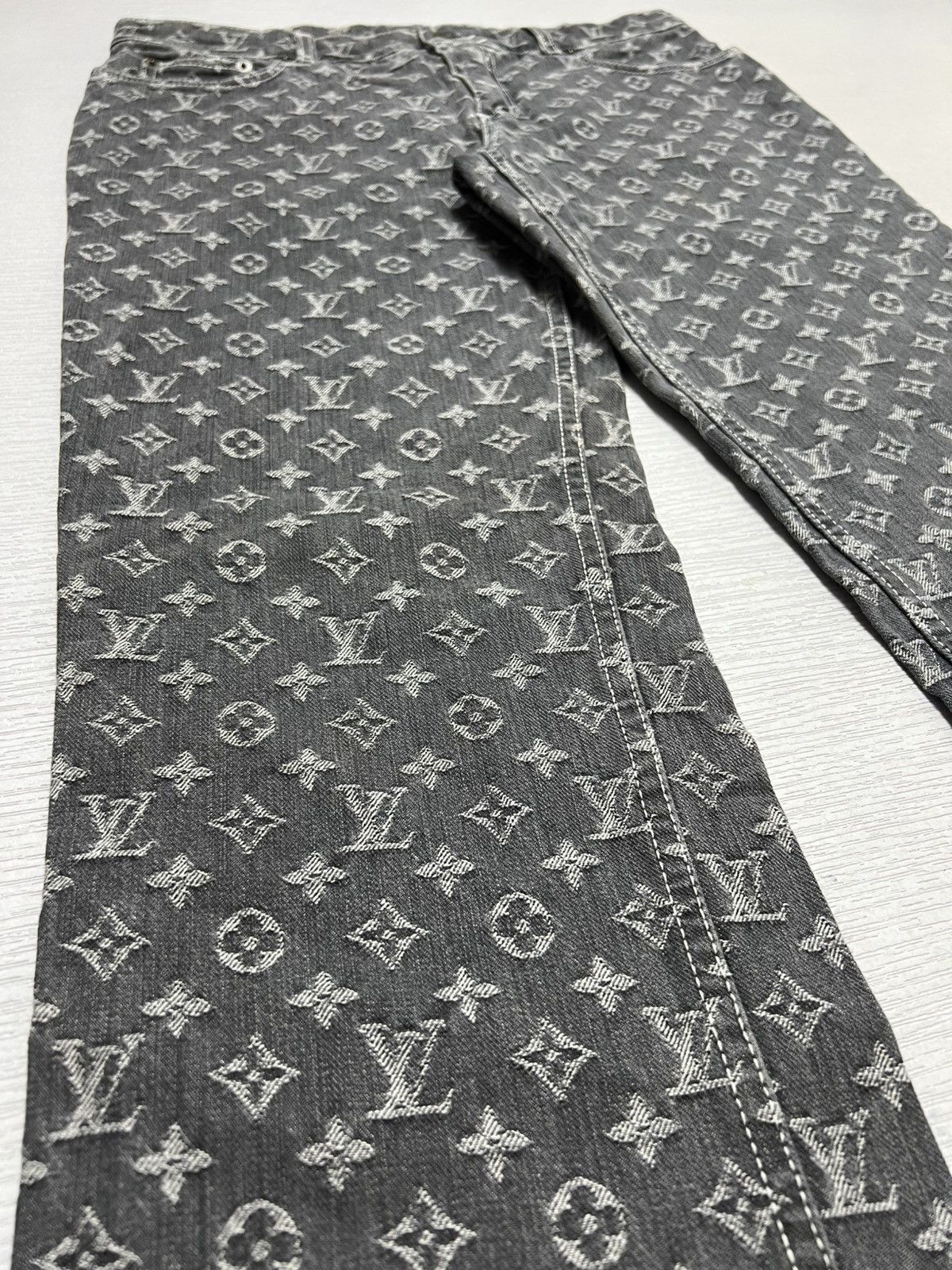 Louis Vuitton Louis Vuitton - Marc Jacobs - Jacquard Monogram Denim Jeans Size 28" / US 6 / IT 42 - 6 Thumbnail