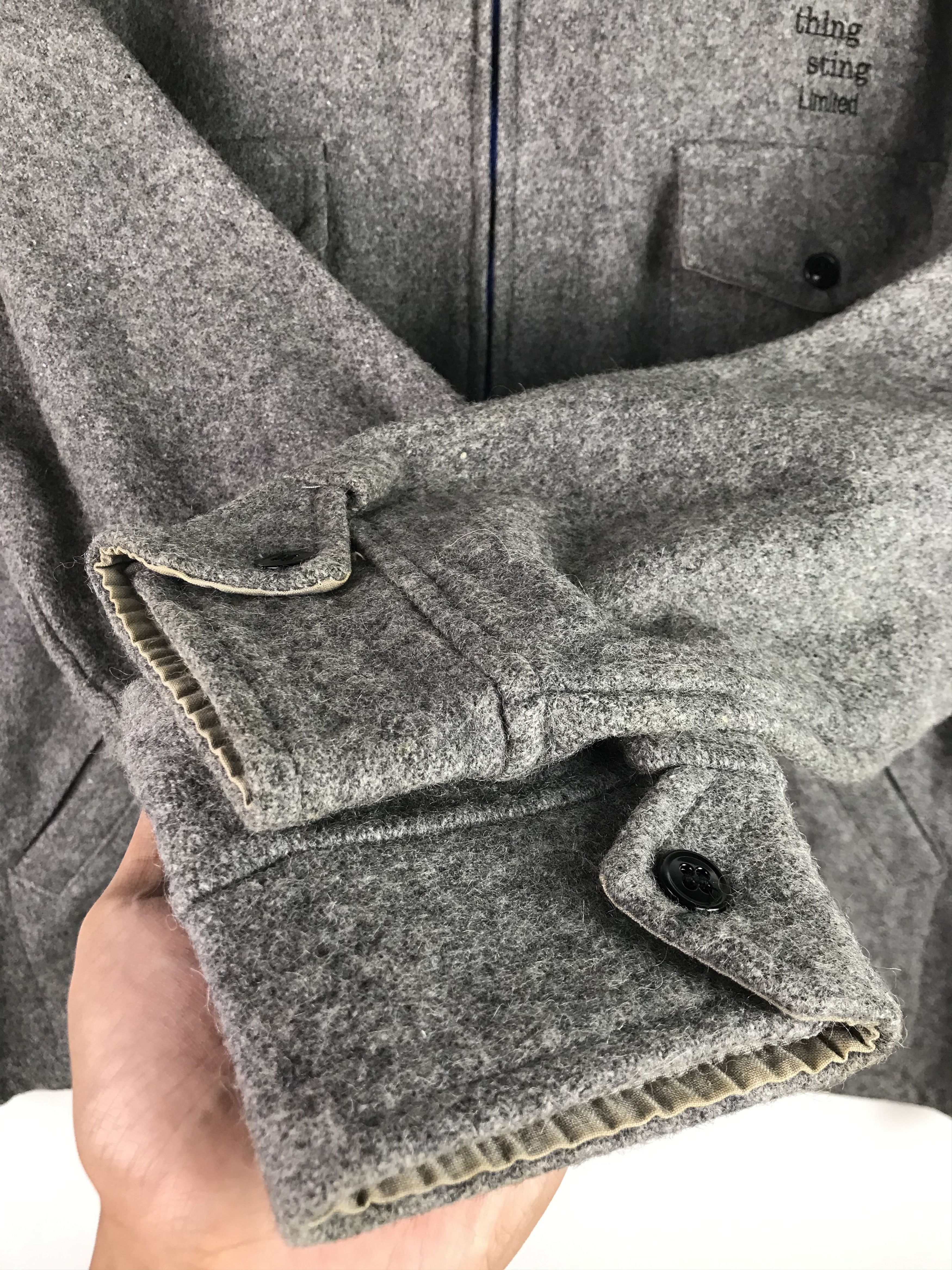 Vintage Vintage Melton Wool Jacket Luxury design Size US L / EU 52-54 / 3 - 7 Thumbnail