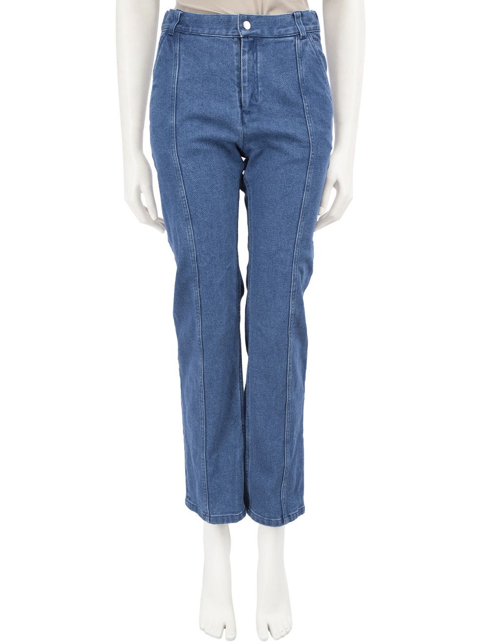 Dior Blue Denim Straight Leg Logo Panel Jeans Size 25" / US 0 / IT 36 - 1 Thumbnail
