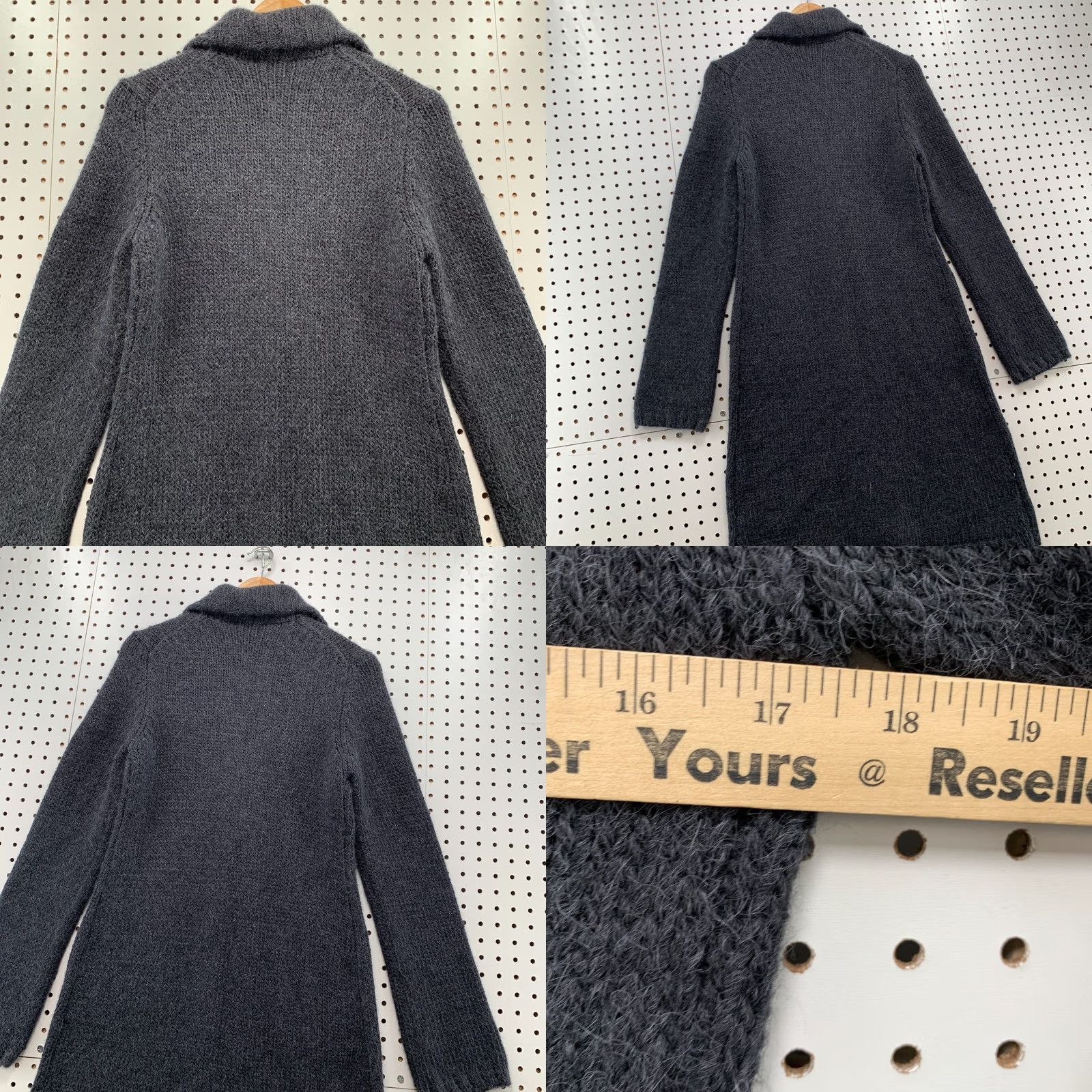 J.Crew VINTAGE J.CREW Coat Womens M Alpaca Knit Gray Hook & Eye NWT 17x40 00 Size M / US 6-8 / IT 42-44 - 8 Thumbnail