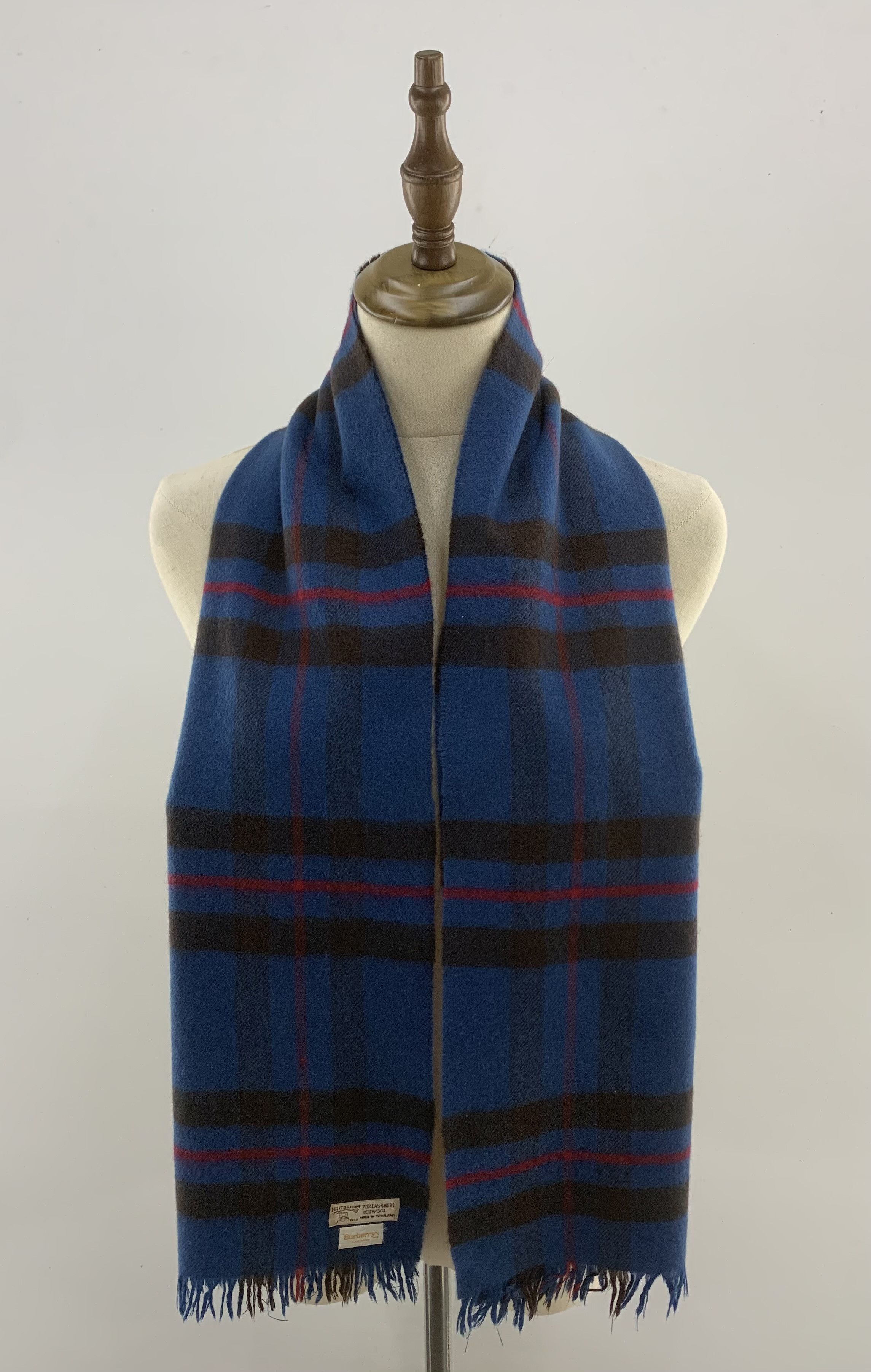 Burberry 80s Burberrys Scarf Wool Cashmere Muffler Neck Wrap BL2013 Size ONE SIZE - 1 Thumbnail