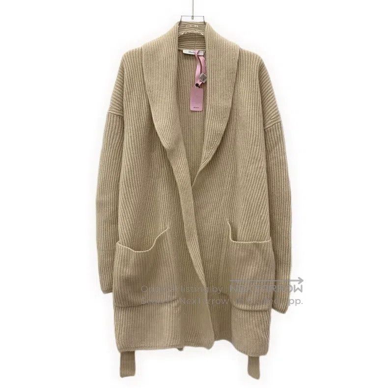 Max Mara Max Mara Brown Cashmere Lapel Belted Knit Cardigan Jacket Size S / US 4 / IT 40 - 1 Thumbnail