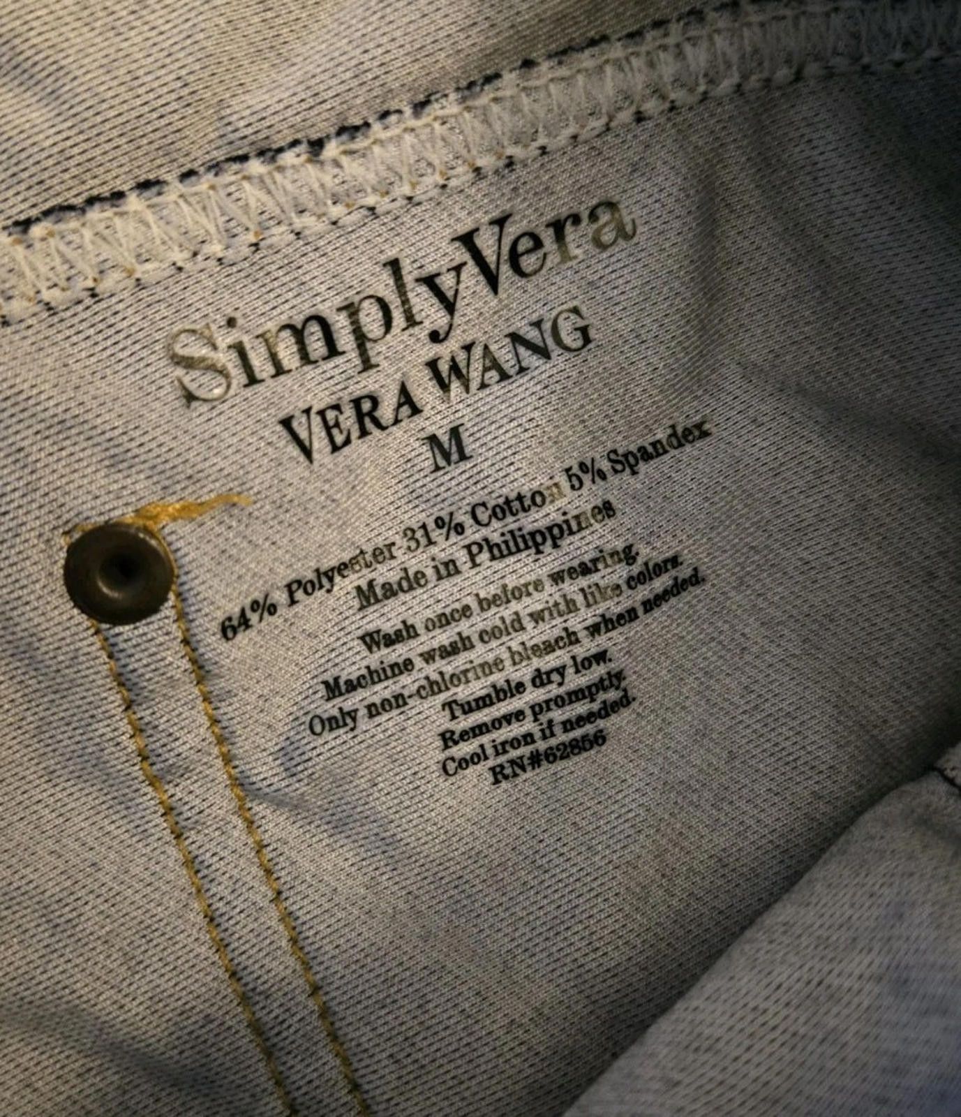 Other Vera Wang "Jeans" Flared Jeggings Womens Medium Elastic Wais Size 32" / US 10 / IT 46 - 7 Thumbnail