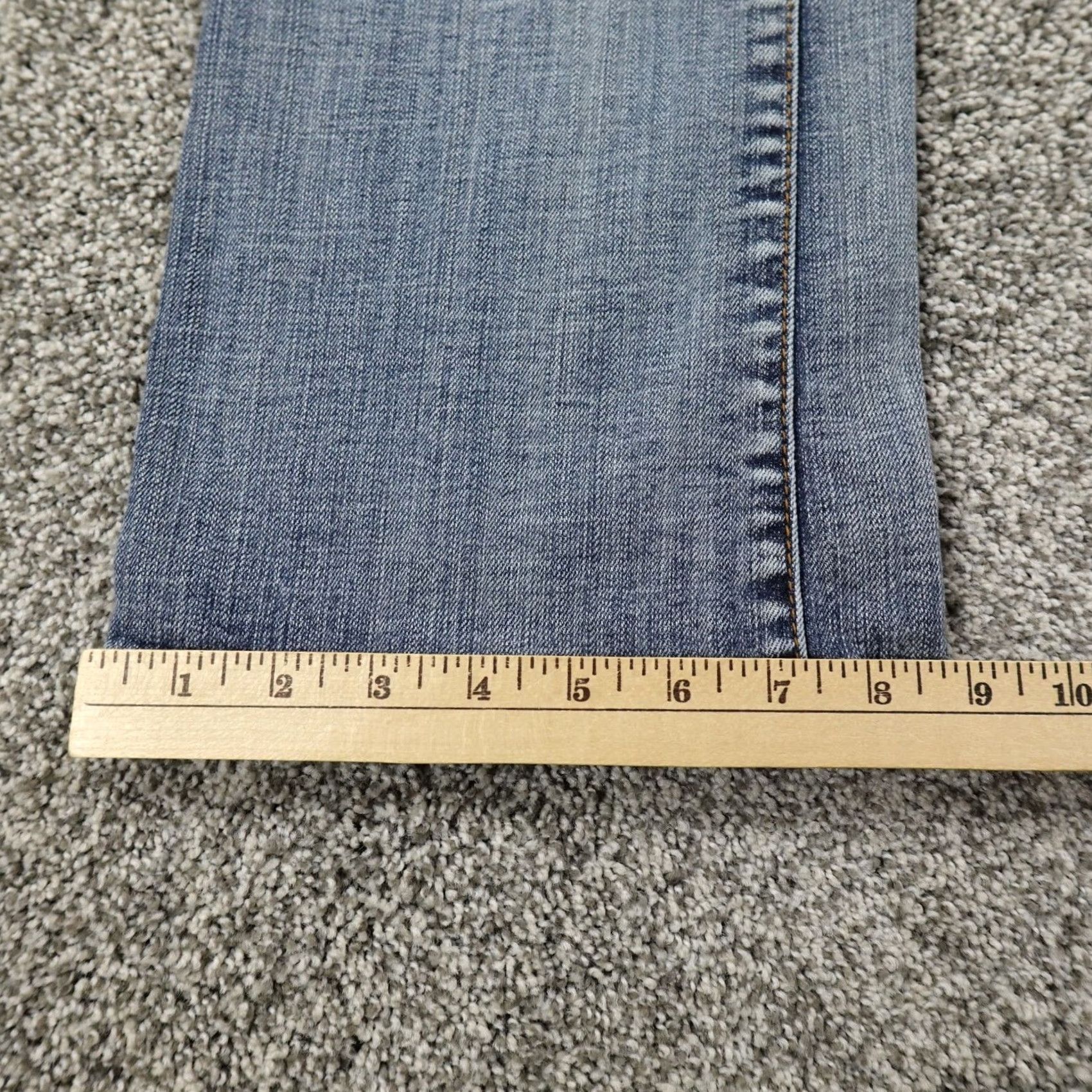 Vintage VIGOSS Jeans Women 9 Blue Denim Boot Flare Low Rise 5-Pocket Stretch Logo USA Western Cowboys Hippster Y2K Womens Jeans Size 30" / US 8 / IT 44 - 3 Thumbnail