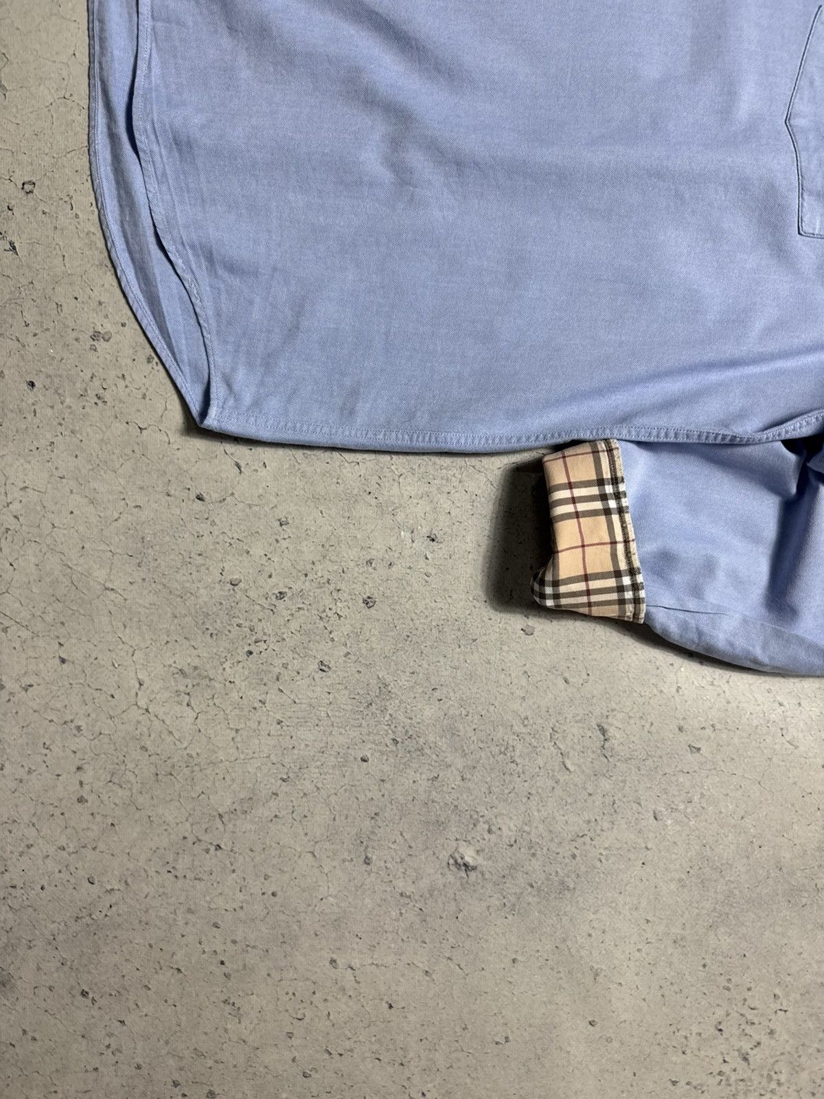 Burberry Burberry London Button Up Luxury Casual Blue Shirt Check Size US XL / EU 56 / 4 - 4 Thumbnail