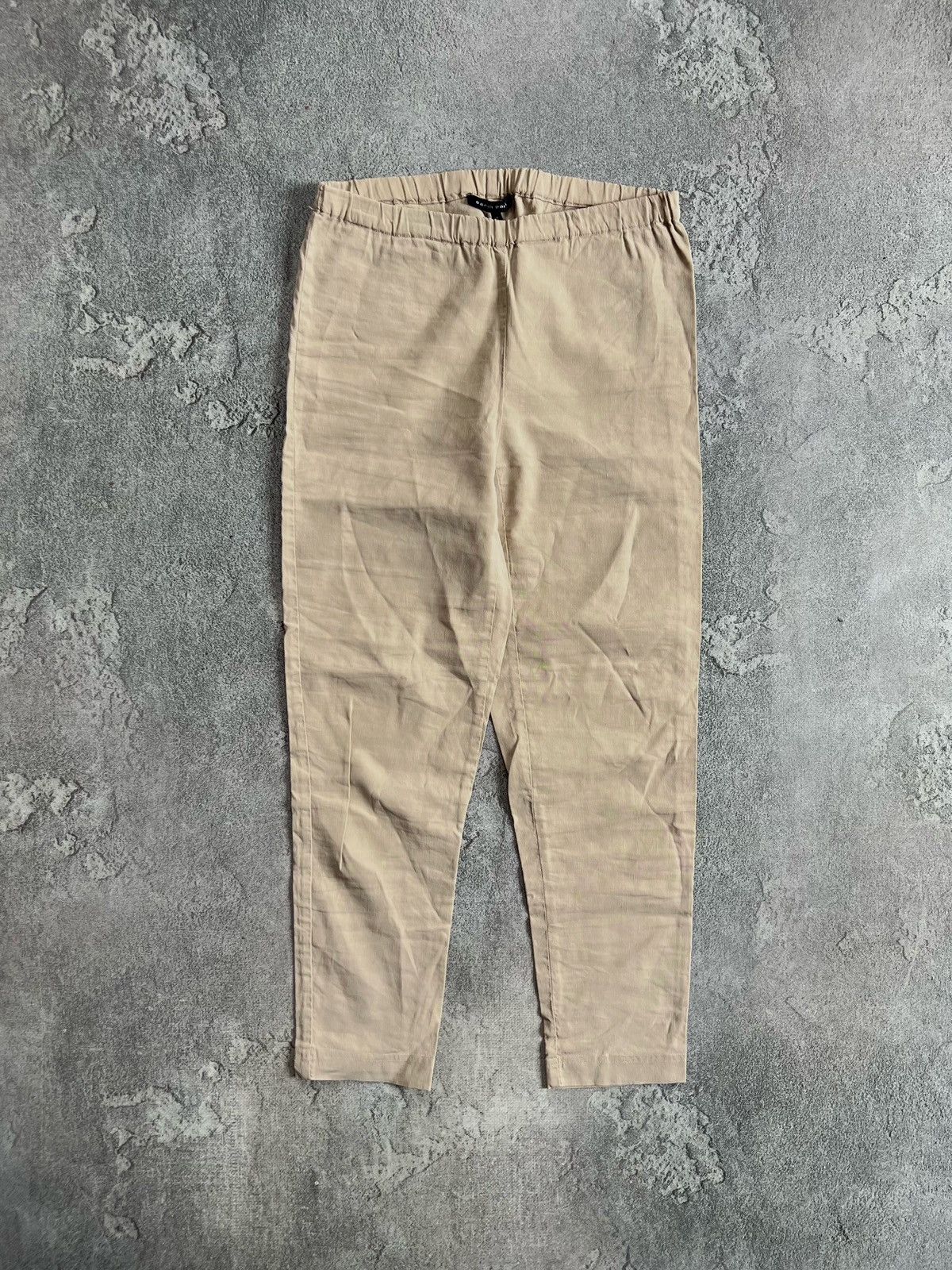 Sarah Pacini Sarah Pacini Linen Trousers Size 1 Pull On Stretch Tapered Size 26" / US 2 / IT 38 - 1 Thumbnail