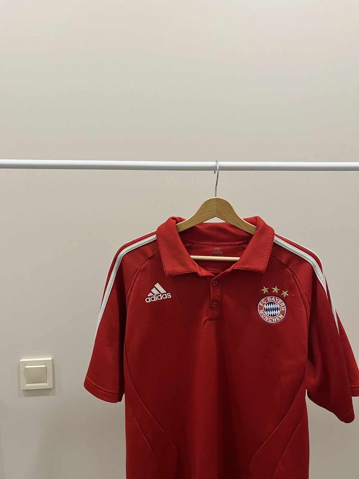 Vintage 00s Vintage Bayern Munich Jersey Football Red Y2K Adidas Size US L / EU 52-54 / 3 - 2 Thumbnail