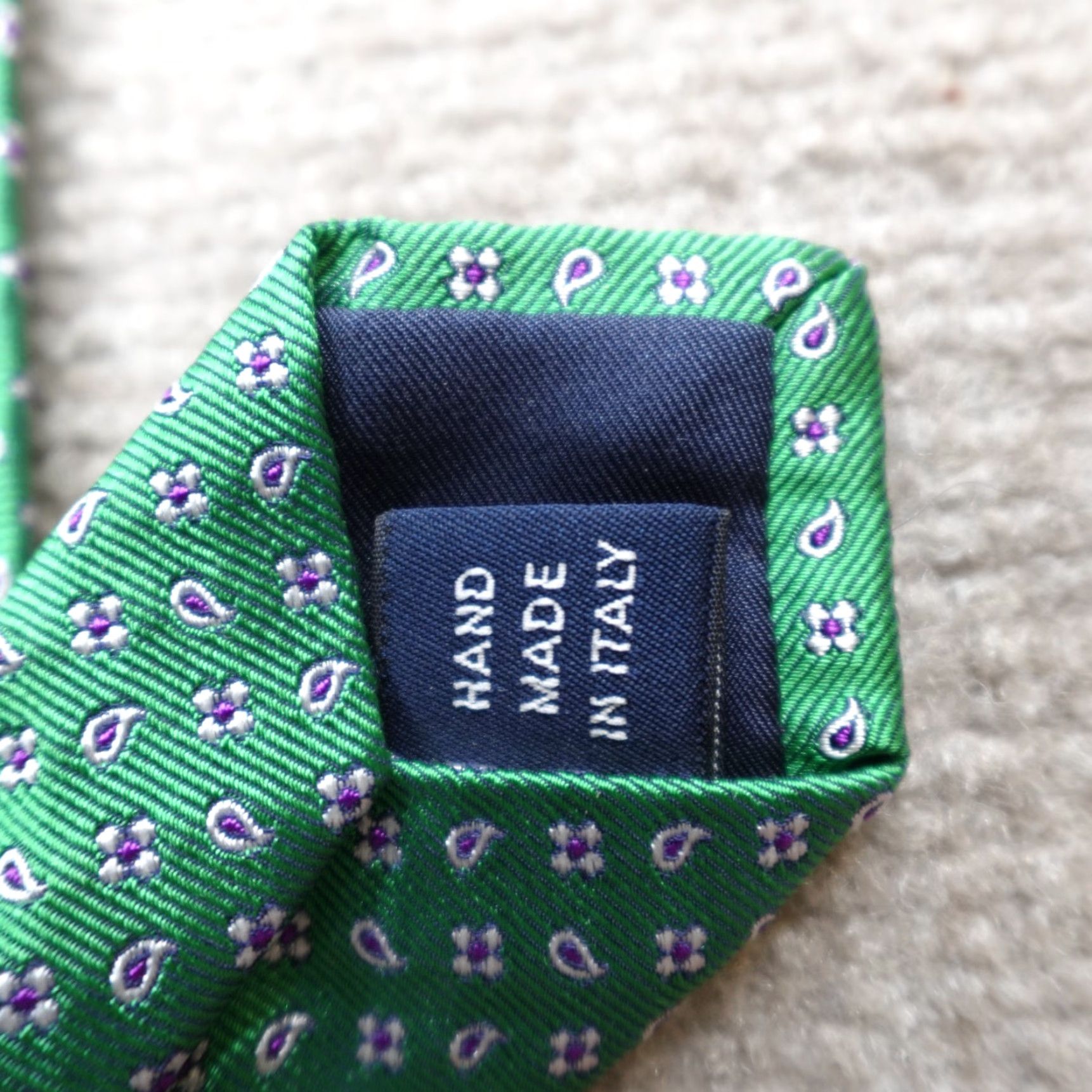Polo Ralph Lauren VINTAGE Polo Ralph Lauren Tie Green Macclesfield Floral Embroidered Made in USA Size US M / EU 48-50 / 2 - 5 Thumbnail