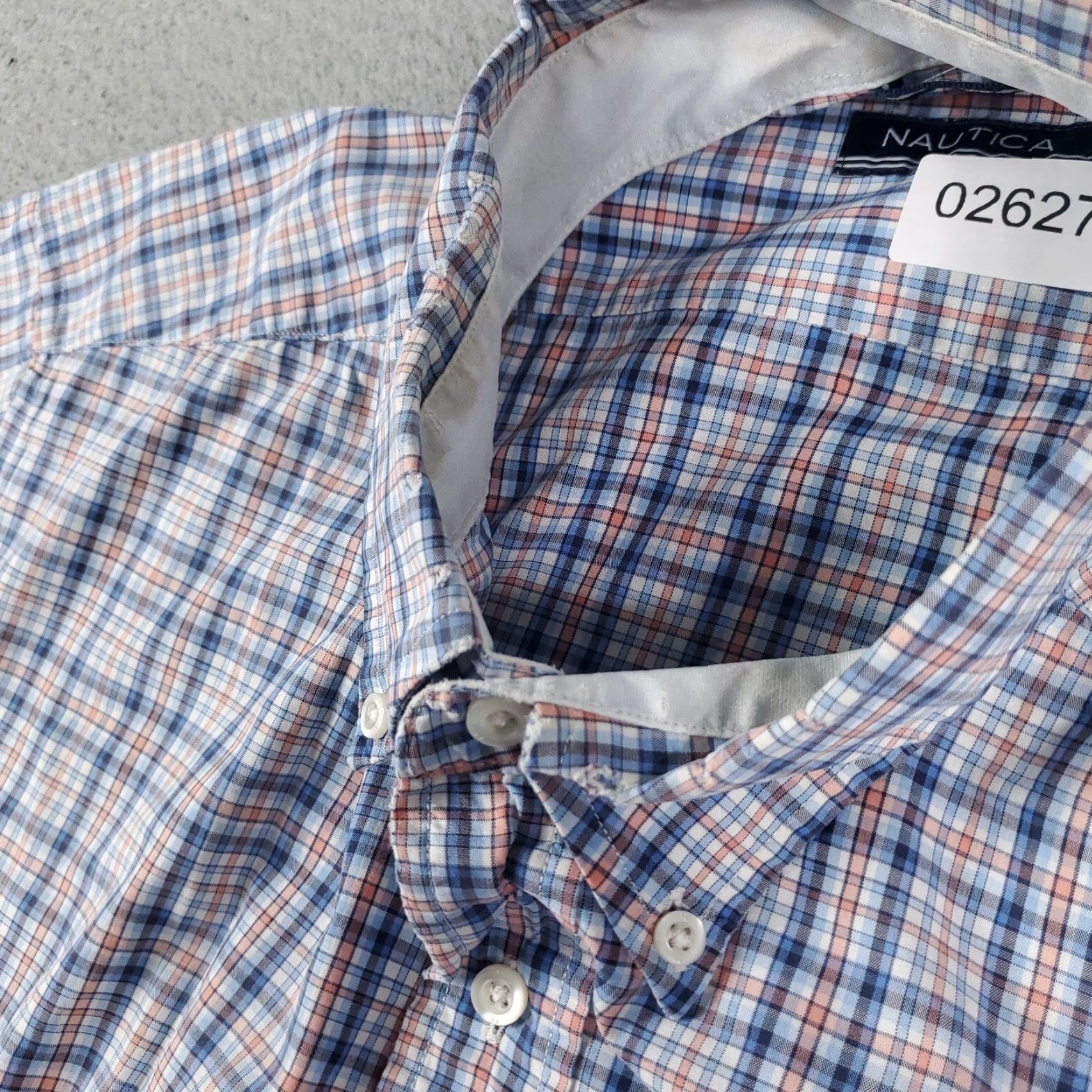 Nautica Nautica Blue Plaid Button-Up Shirt Mens XL Short Sleeve Casual Modern Size US XL / EU 56 / 4 - 5 Thumbnail