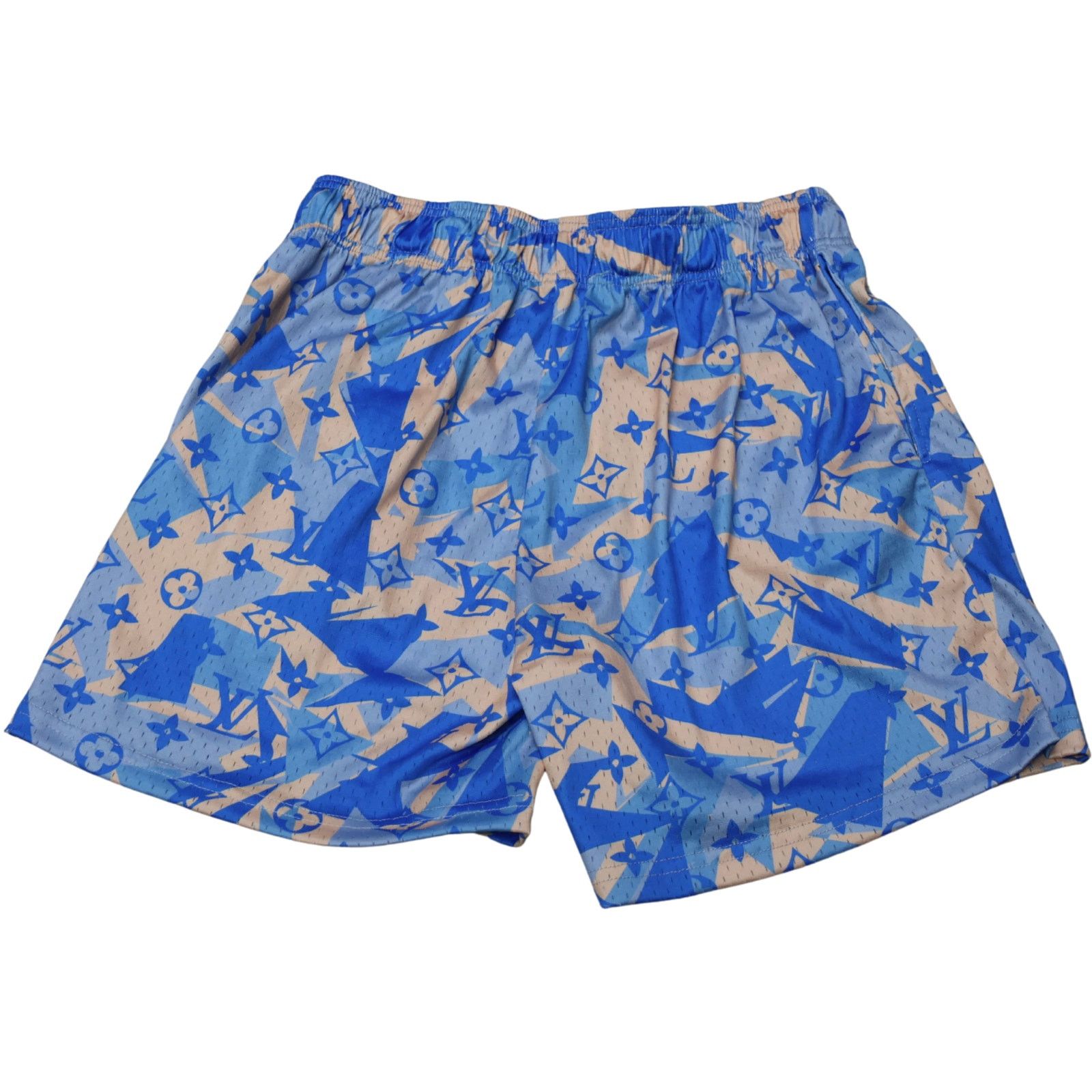 Vintage Mr Remade Shorts LV Luxury Designer Monogram Logo Print Blue Size US 32 / EU 48 - 2 Thumbnail
