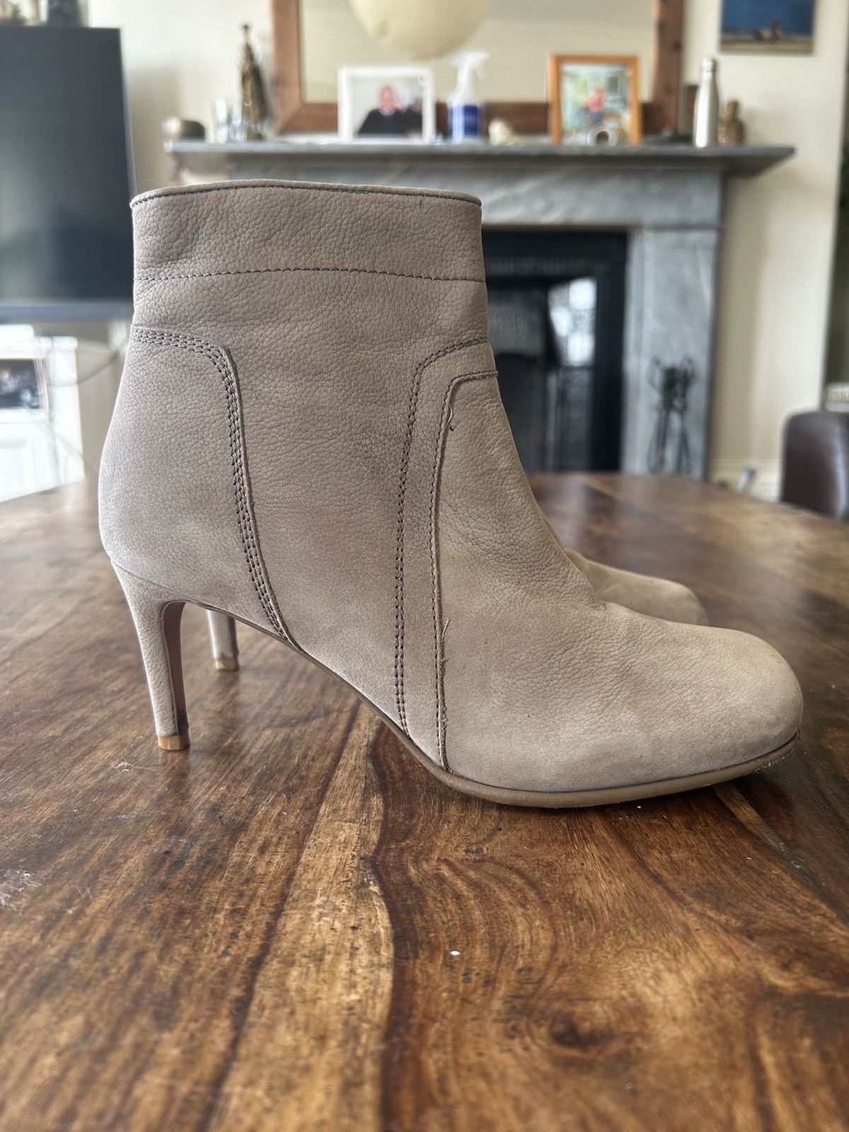 Rick Owens FW2010 Rick Owens ‘Gleam’ High Heel Leather Ankle Boots Size US 5.5 / IT 35.5 - 5 Thumbnail