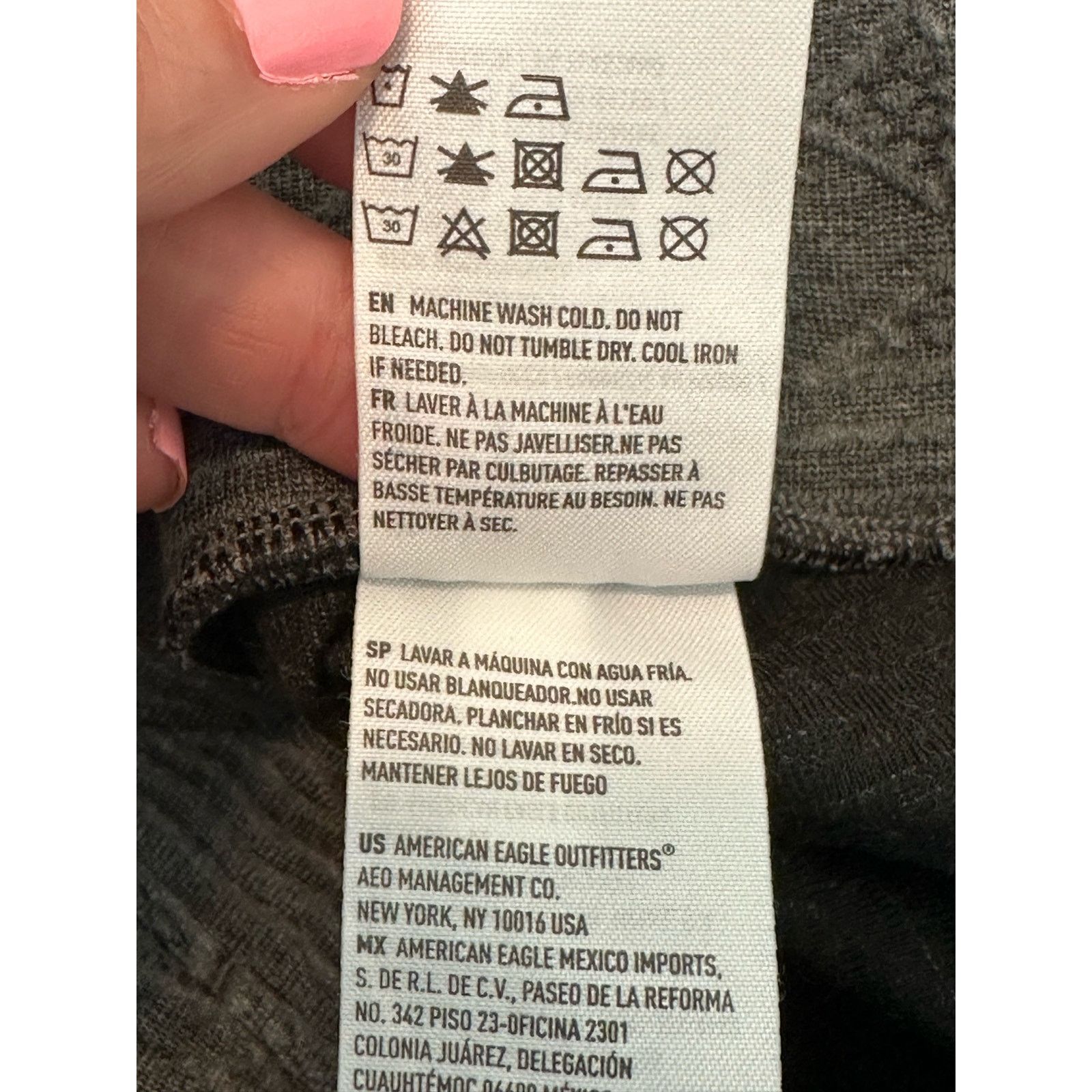 American Eagle Outfitters American Eagle gray textured high rise leggings size M Size 27" / US 4 / IT 40 - 4 Thumbnail