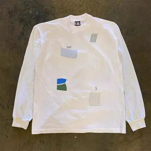 VIBE Street Hip Hop Print White Long Sleeve T-Shirt Size US L / EU 52-54 / 3 - 5 Thumbnail