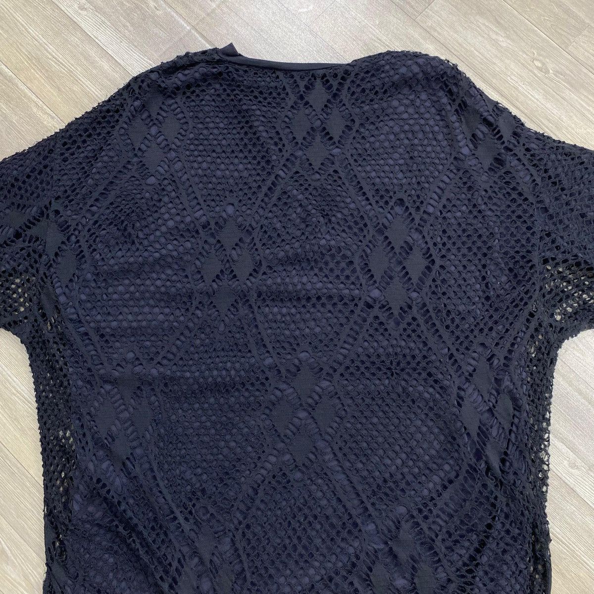 Y's Vintage Y’s Yohji Yamamoto Japan Knit Mesh Overlay T-Shirt Size US M / EU 48-50 / 2 - 15 Thumbnail