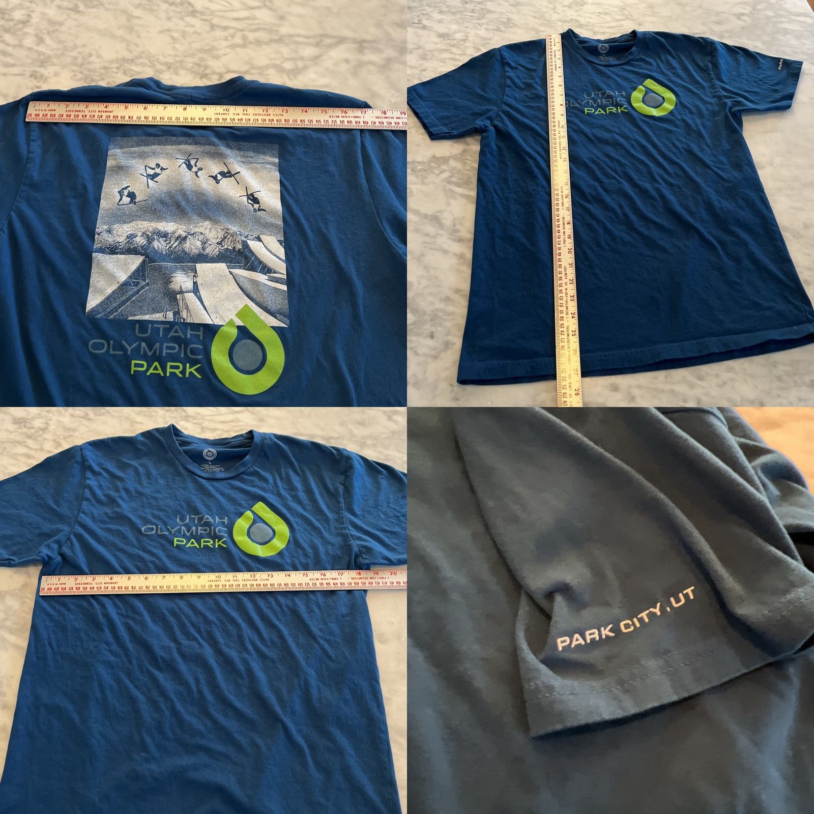Vintage PARK Women's Blue Graphic T-Shirt Skiing Casual Short Sleeve Size L Size L / US 10 / IT 46 - 8 Thumbnail