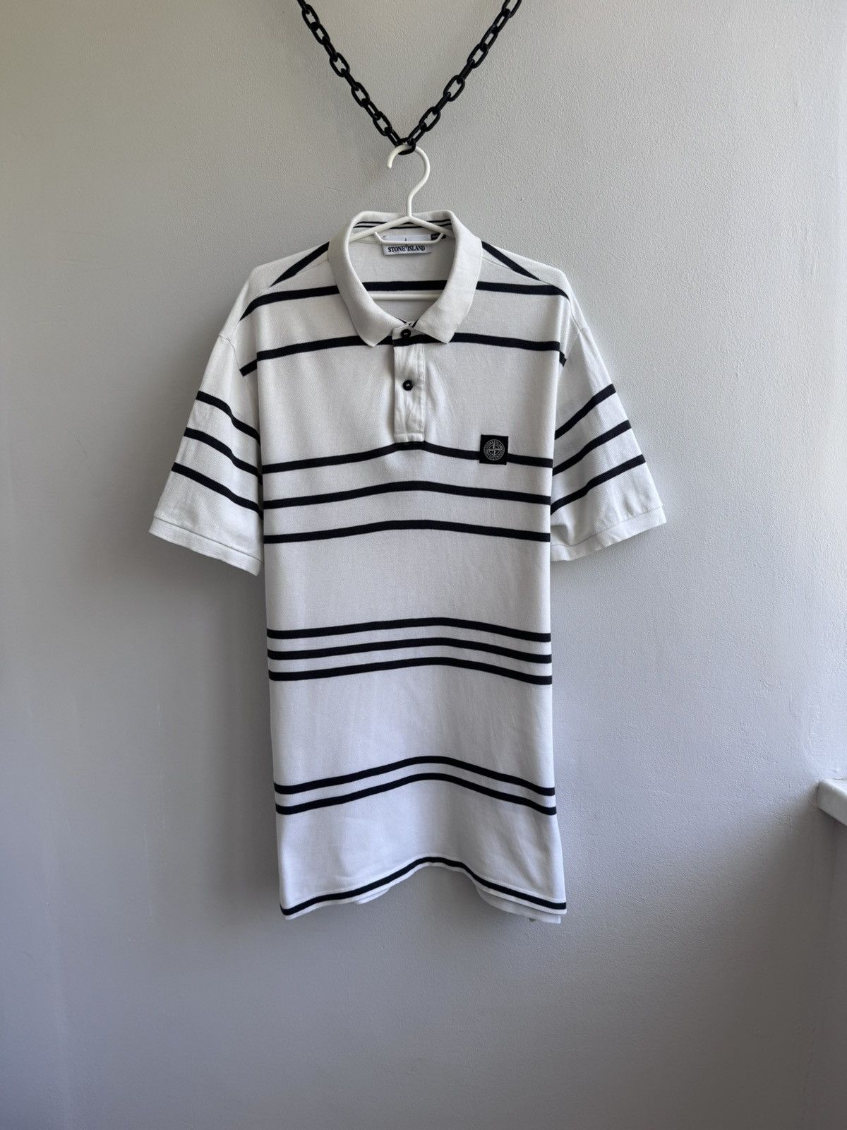 Stone Island Stone Island Patch Program Striped Polo T Shirt Tee Size 3XL Size US XXL / EU 58 / 5 - 1 Thumbnail