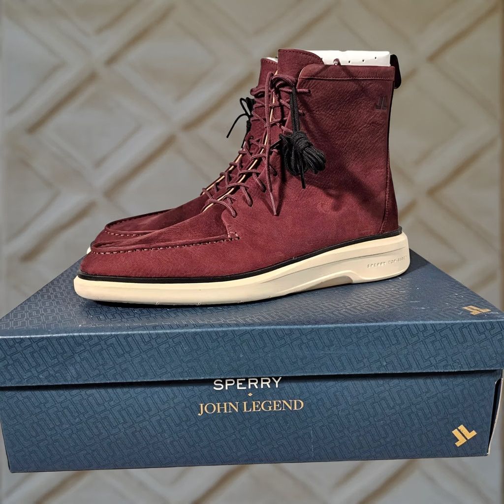 Sperry Sperry John Legend Commodore Mens 13 Oxblood Leather 