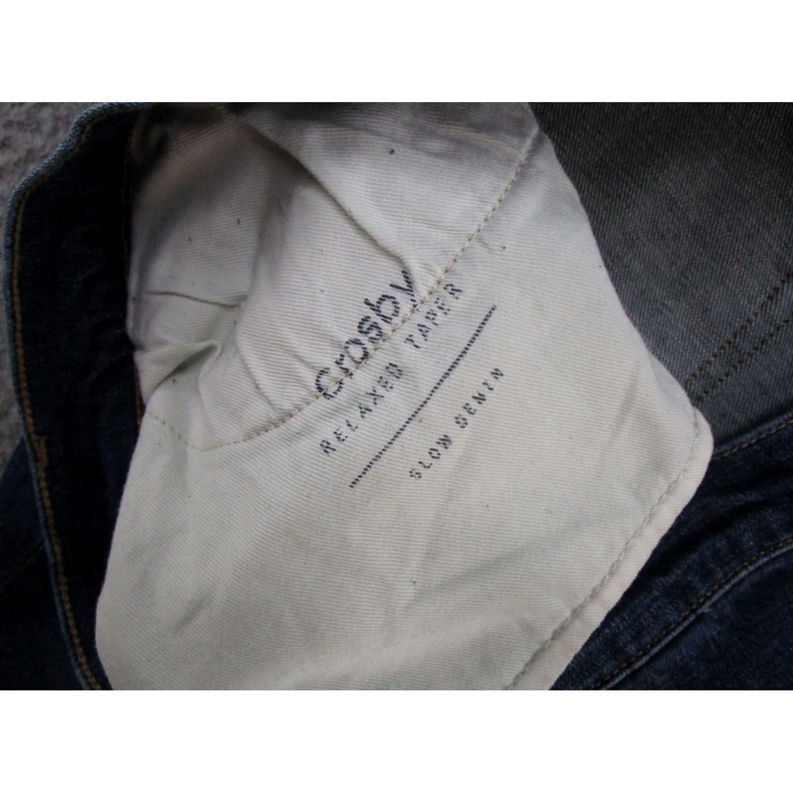Olive Oliver Jeans Womens 34 Blue Crosby Relaxed Taper Stretch Frayed Casual Denim 5-Pocket Style Mens Women Boys Girls Size 24" / US 00 / IT 34 - 6 Thumbnail