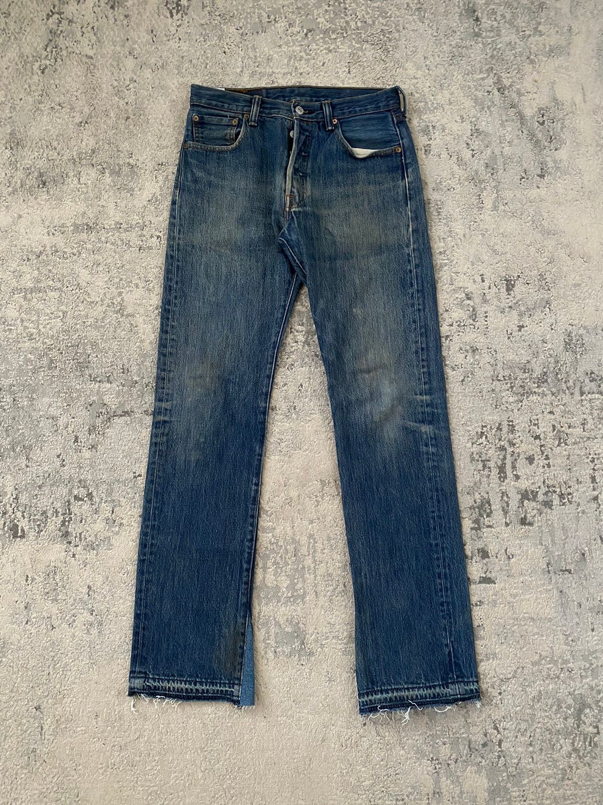 Vintage Levi’s 501 Sun Faded Flared Jeans | Grailed